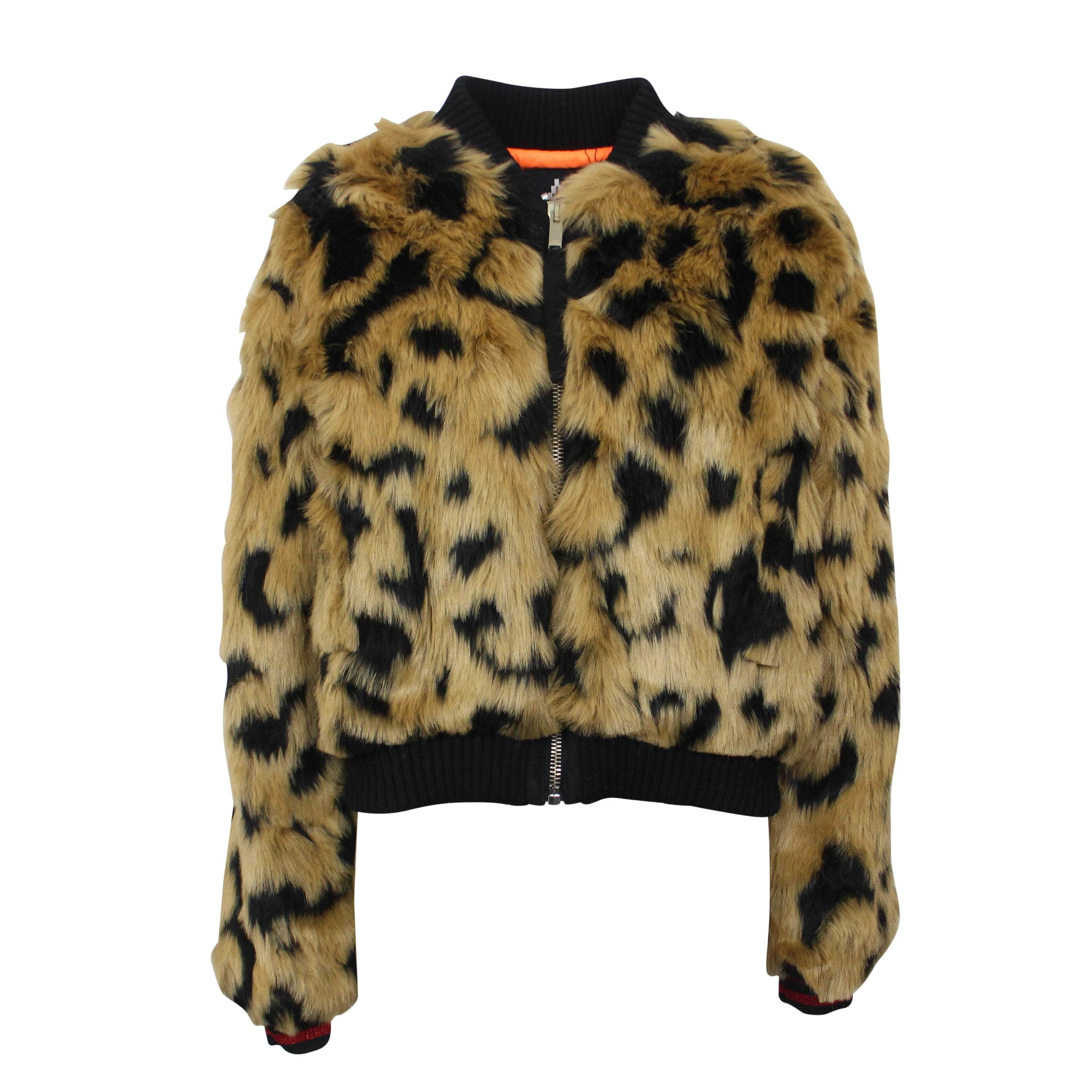 Marcelo Burlon MCB-XOTW-0002/XS NWT Marcelo Burlon Beige CANDIES FAKE FUR JACKET Size XS $1120 MCB-XOTW-0002/XS