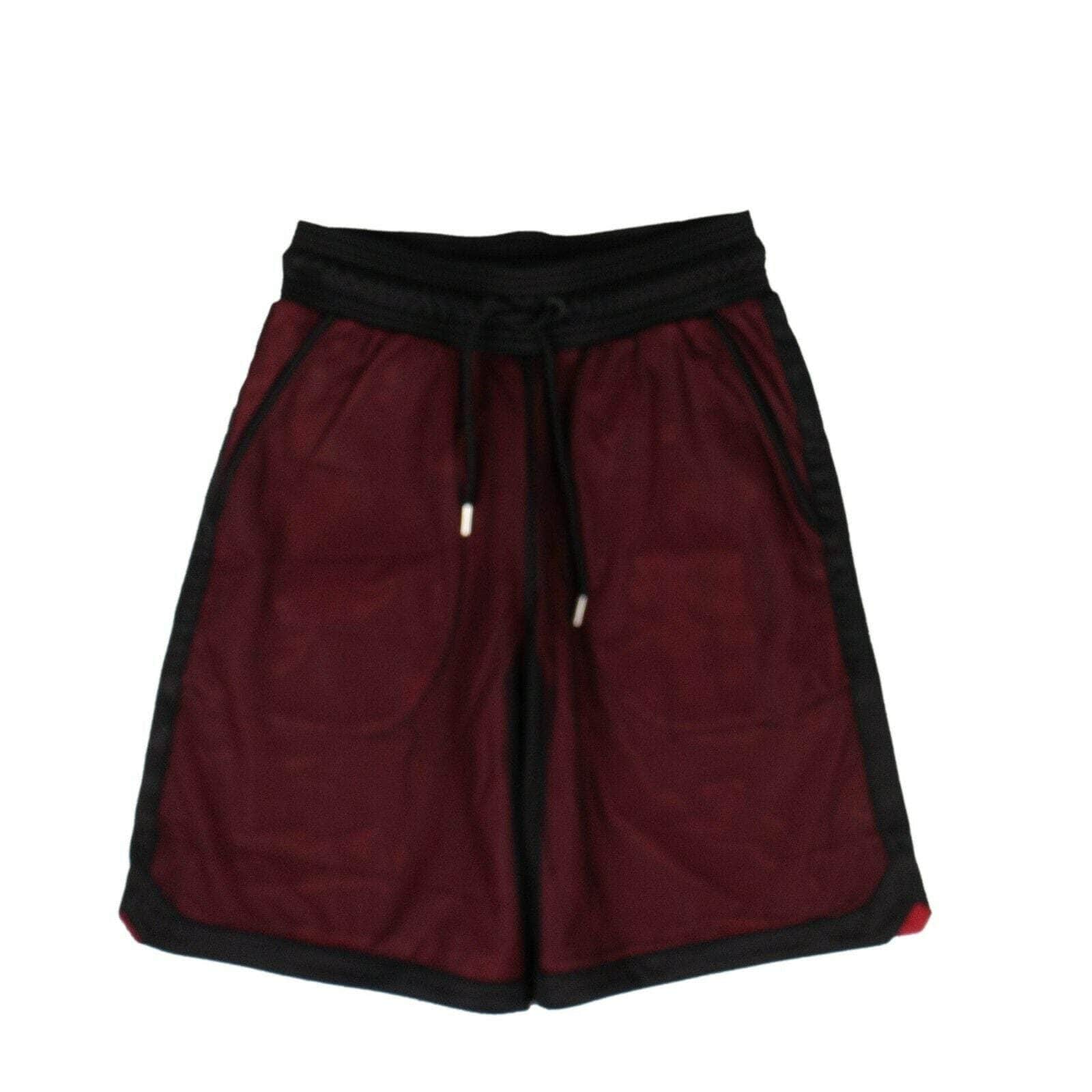 Marcelo Burlon Men's Shorts XXS Cotton County Mesh Sweat Shorts - Red 74NGG-MB-1110/XXS 74NGG-MB-1110/XXS