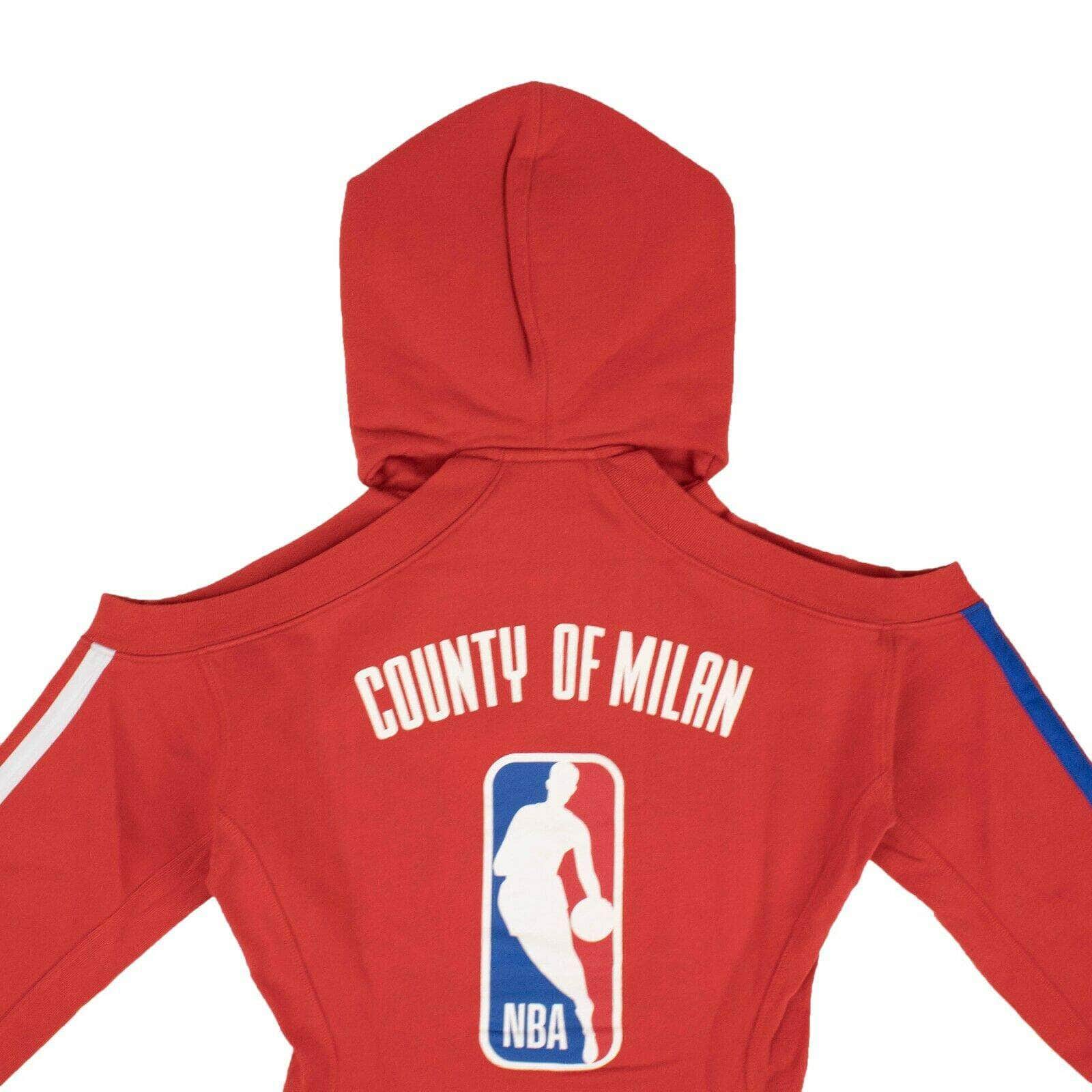 MARCELO BURLON X NBA 250-500, couponcollection, gender-womens, main-clothing, size-xs XS Red Hooded Short Dress 84SP-MB-1042/XS 84SP-MB-1042/XS