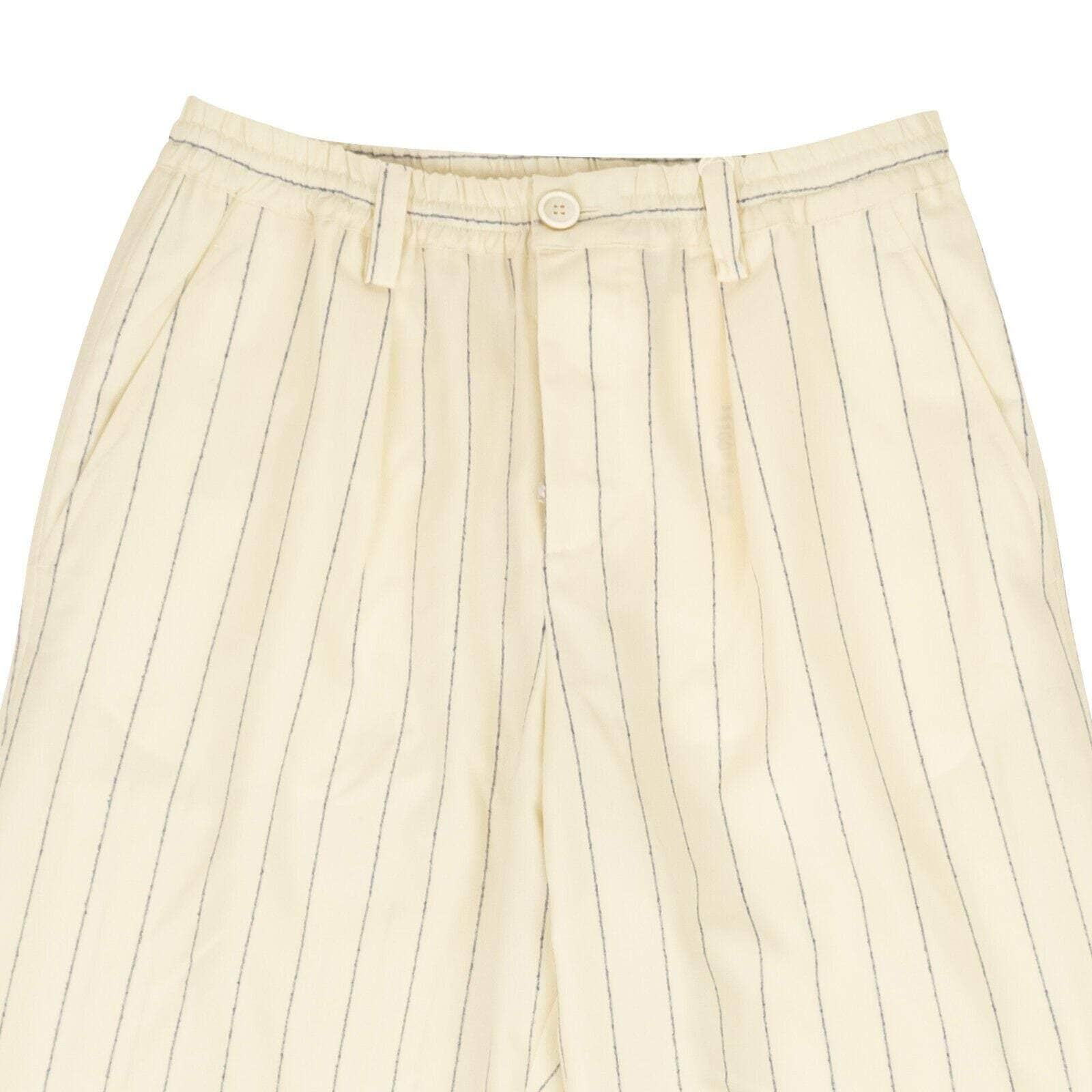 Marni 1000-2000, channelenable-all, chicmi, couponcollection, gender-mens, main-clothing, marni, mens-casual-pants, mens-shoes, size-46 46 Ivory And Blue Pinstripe Wool Casual Pants MRN-XBTM-0006/46 MRN-XBTM-0006/46
