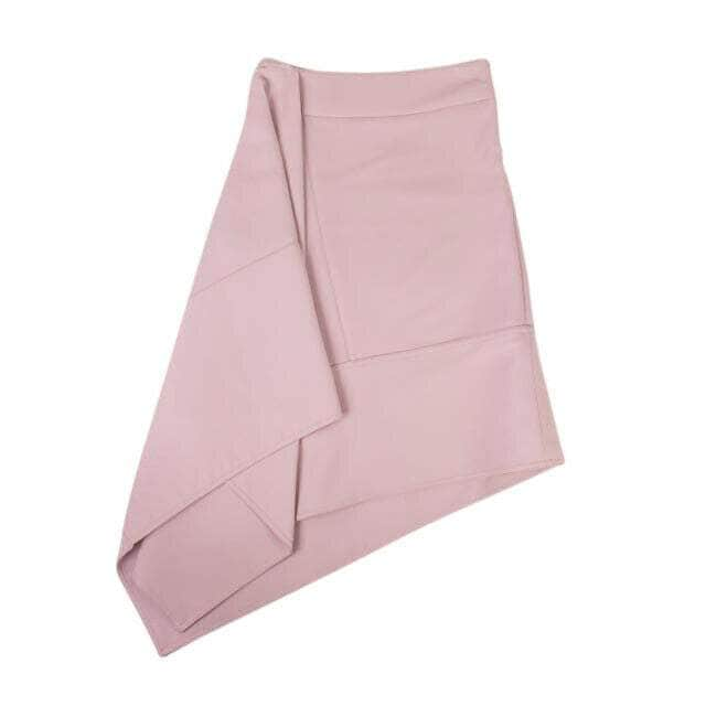 Marni 75LE-198/42 NWT MARNI Pink Wool Asymmetric Skirt Size 42 $1684 75LE-198/42