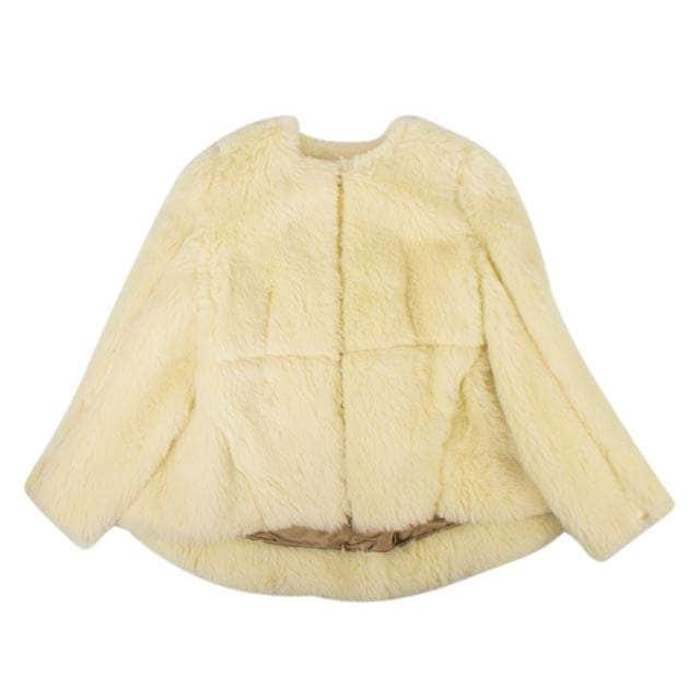 Marni 95-MRN-0004/42 NWT MARNI Citrine Yellow Alpaca Fur Jacket Size 42 $2070 95-MRN-0004/42