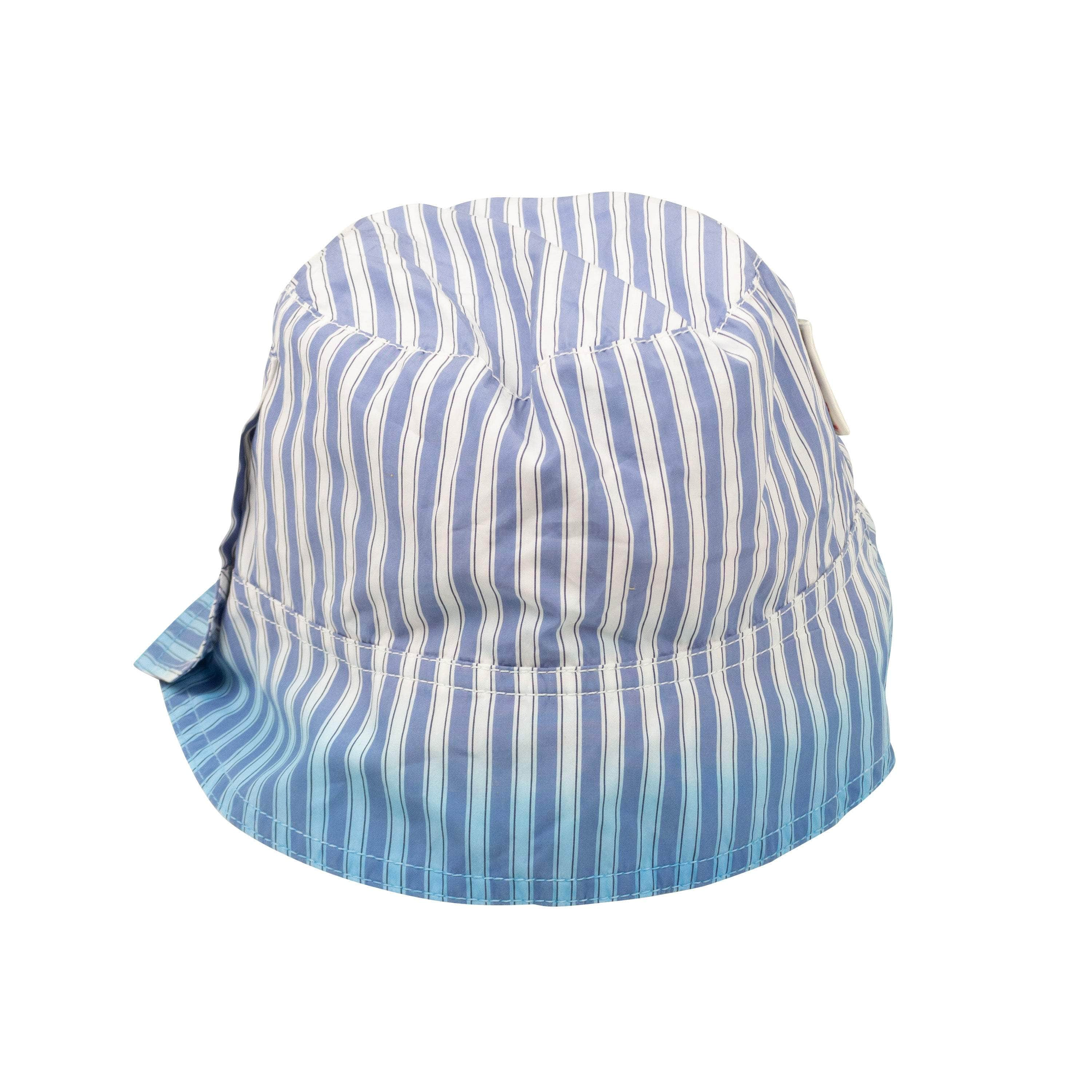 Marni MRN-XACC-0001/L NWT MARNI Iris Blue Dip Dyed Poplin Stripe Hat Size L $430 MRN-XACC-0001/L