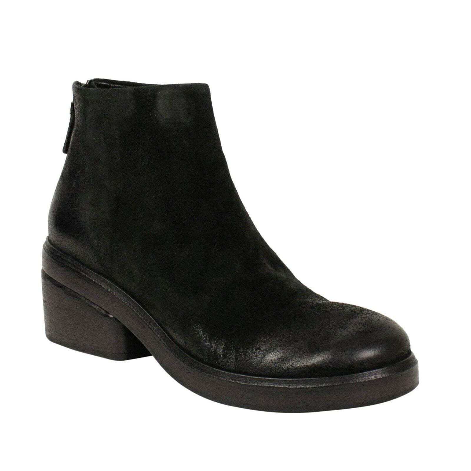 Marsell 69LE-2100/9 NIB MARSELL 'Bo Ceppo' Black Distressed Leather Ankle Boots Size 9/39 $1063 69LE-2100/9