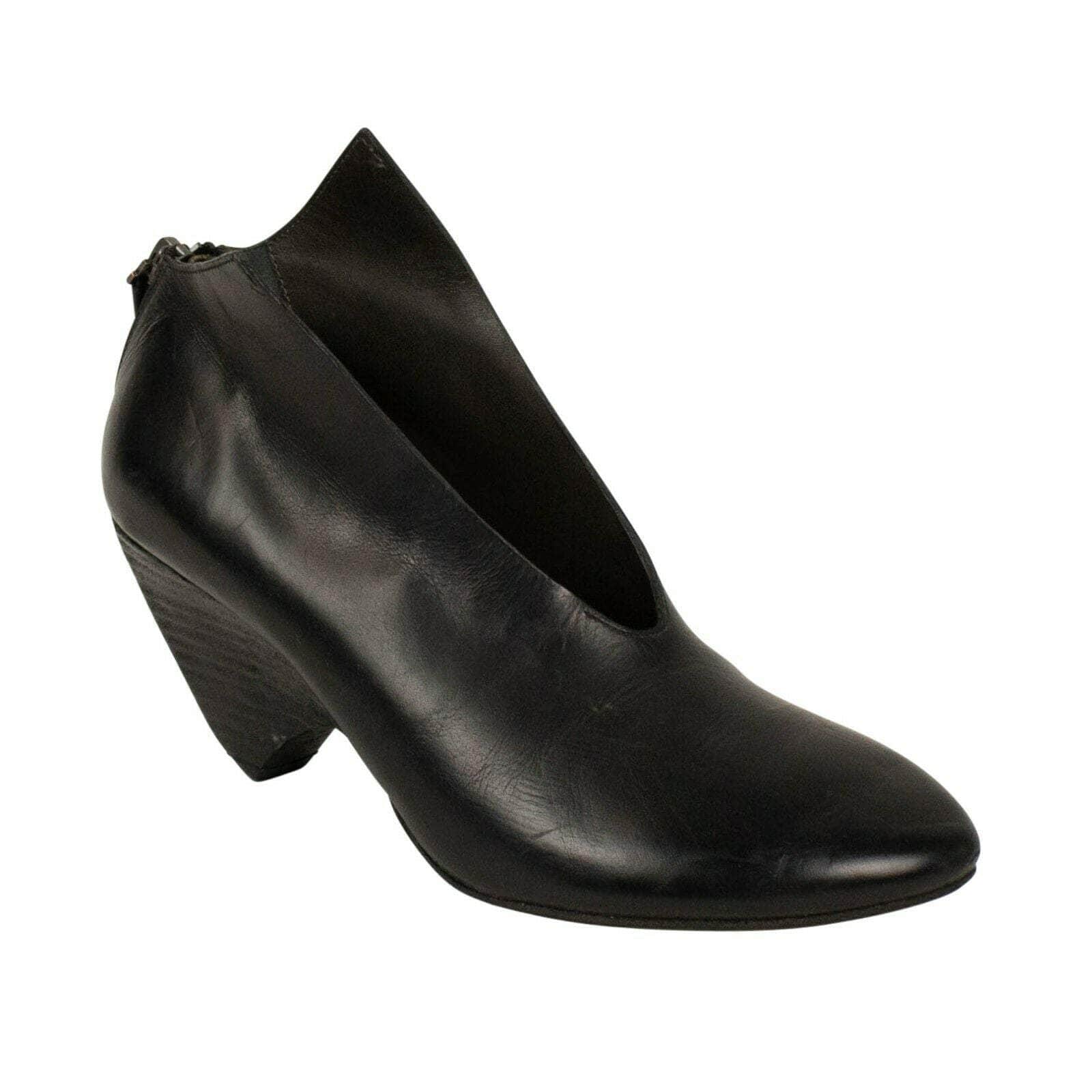 Marsell channelenable-all, chicmi, couponcollection, gender-womens, main-shoes, marsell, shop375, size-7-5, under-250, womens-ankle-boots 7.5 Livellina' Black Calf Skin Leather Ankle Boots 69LE-2127/7.5 69LE-2127/7.5