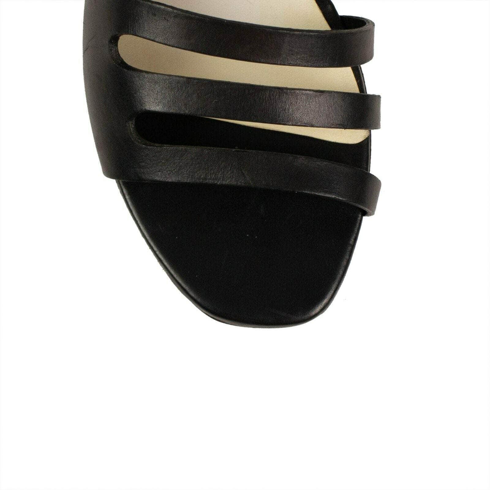 Marsell Sandals 35 EU Sandaletto Calf Skin Leather Heels Sandals - Black 69LE-2118/5 69LE-2118/5