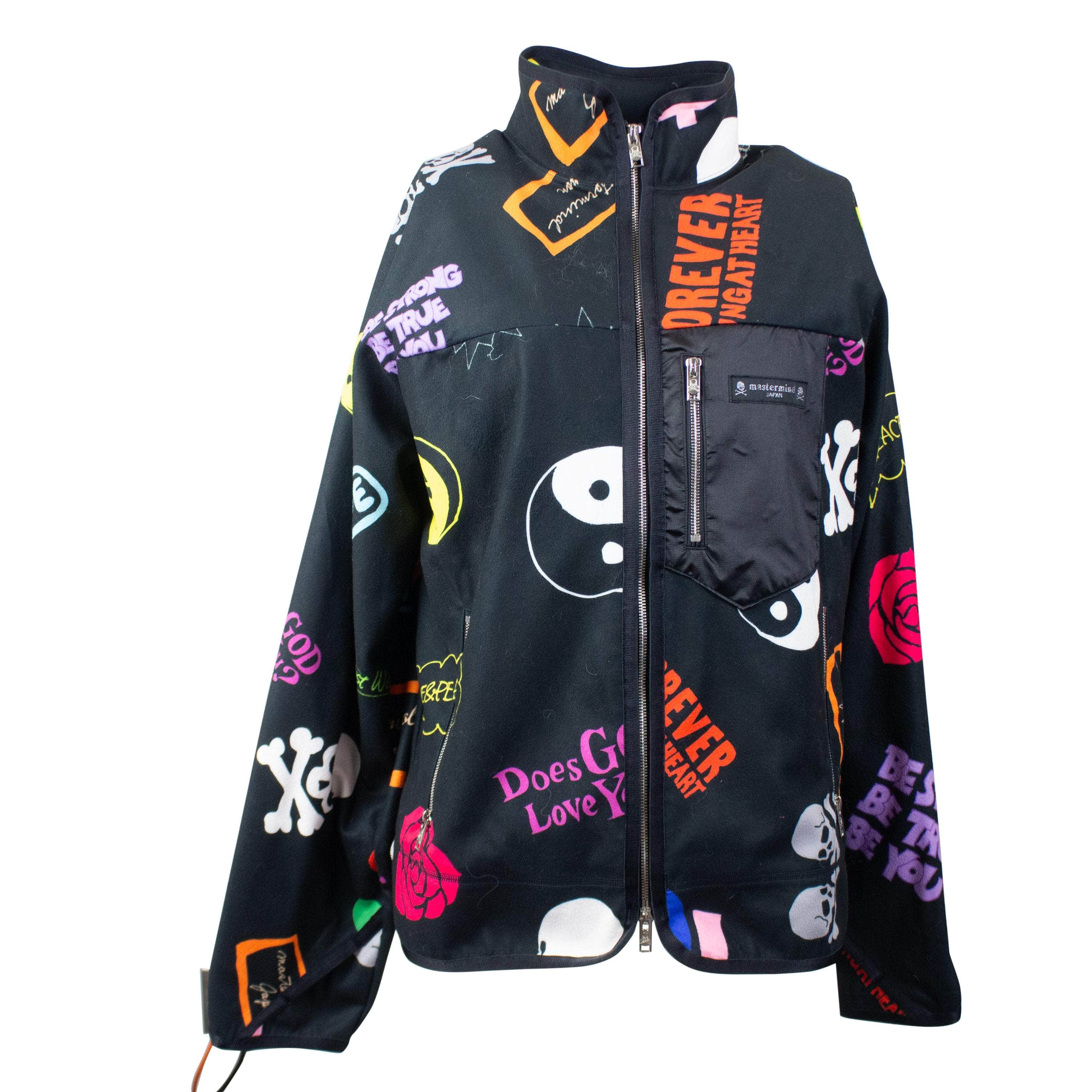 Mastermind MMD-XOTW-0001/M NWT Mastermind Black/Multi All Over Fleece Jacket Size M $1725 MMD-XOTW-0001/M