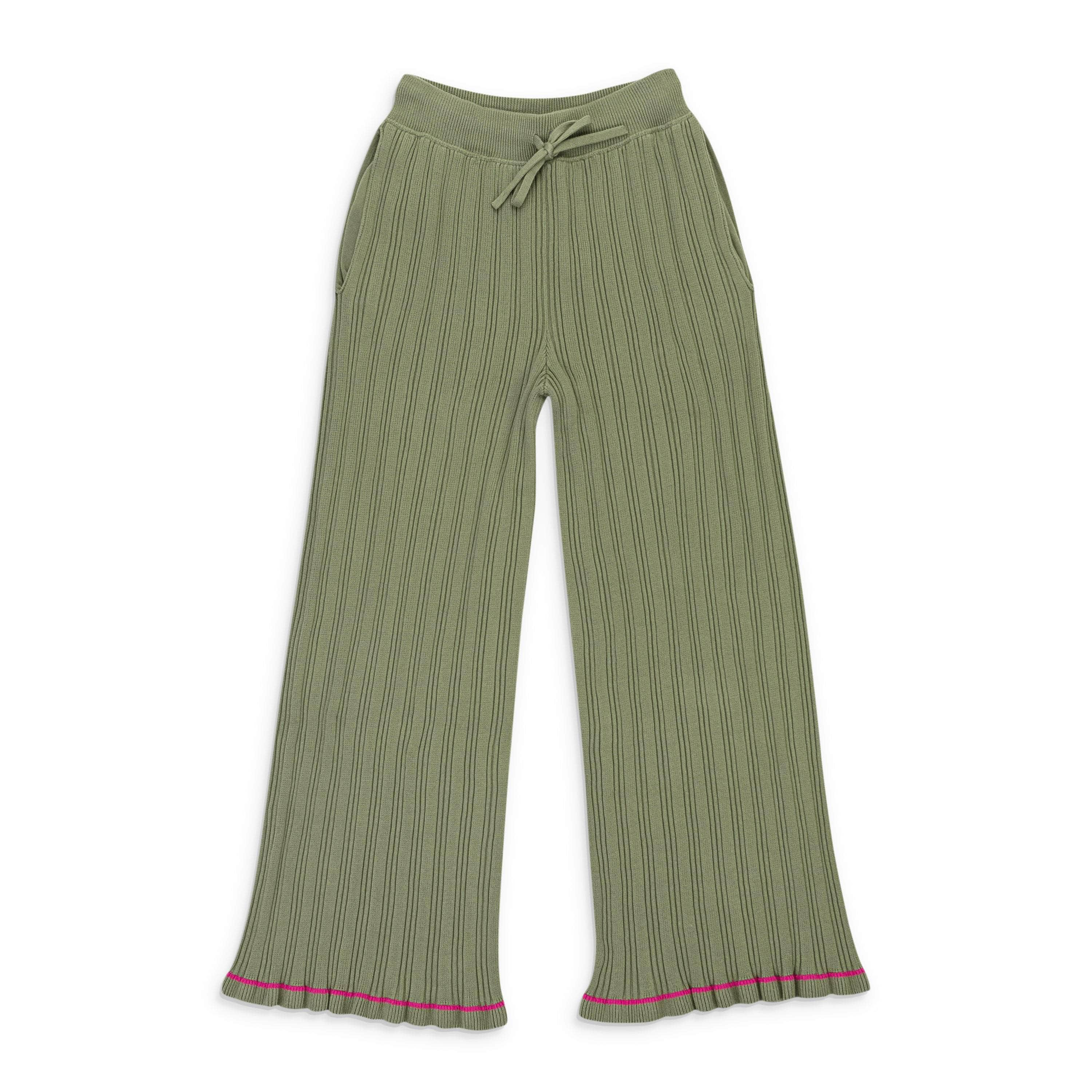 MM6 Maison Margiela 95-MMM-1017/XS 95-MMM-1017/XS S52KA0247 KHAKI MM6 Maison Margiela GAUGE 14 SUMMER RIB PANT Size XS 95-MMM-1017/XS