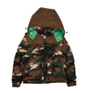 Moncler 1000-2000, channelenable-all, chicmi, couponcollection, gender-mens, main-clothing, mens-down-puffer-jackets, mens-shoes, moncler, size-1, size-2, size-3, size-4, size-5 Green And Brown Cavet Reversible Camo Down Jacket
