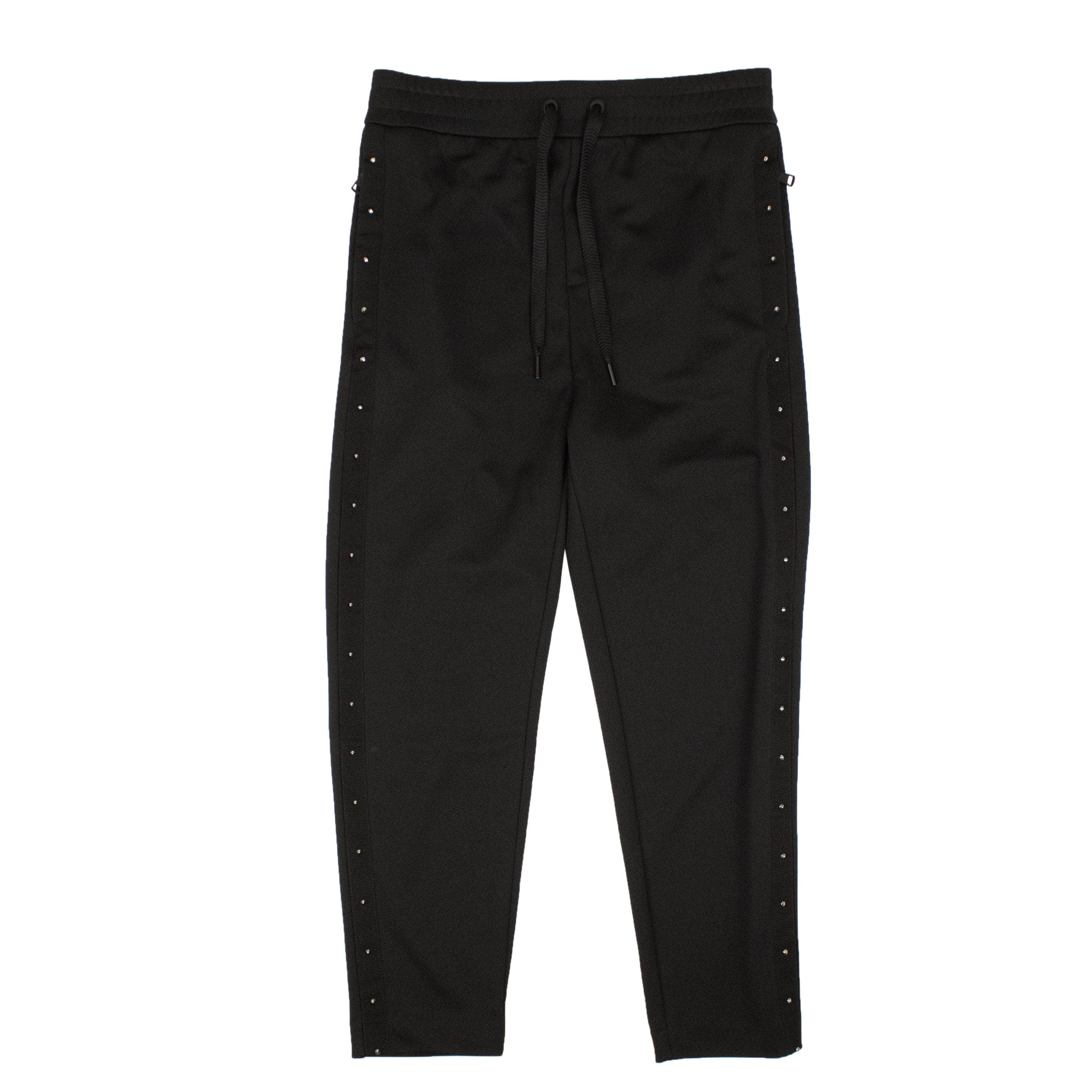 Moncler channelenable-all, chicmi, couponcollection, gender-mens, main-clothing Black Cotton Studded Detail Sweatpants