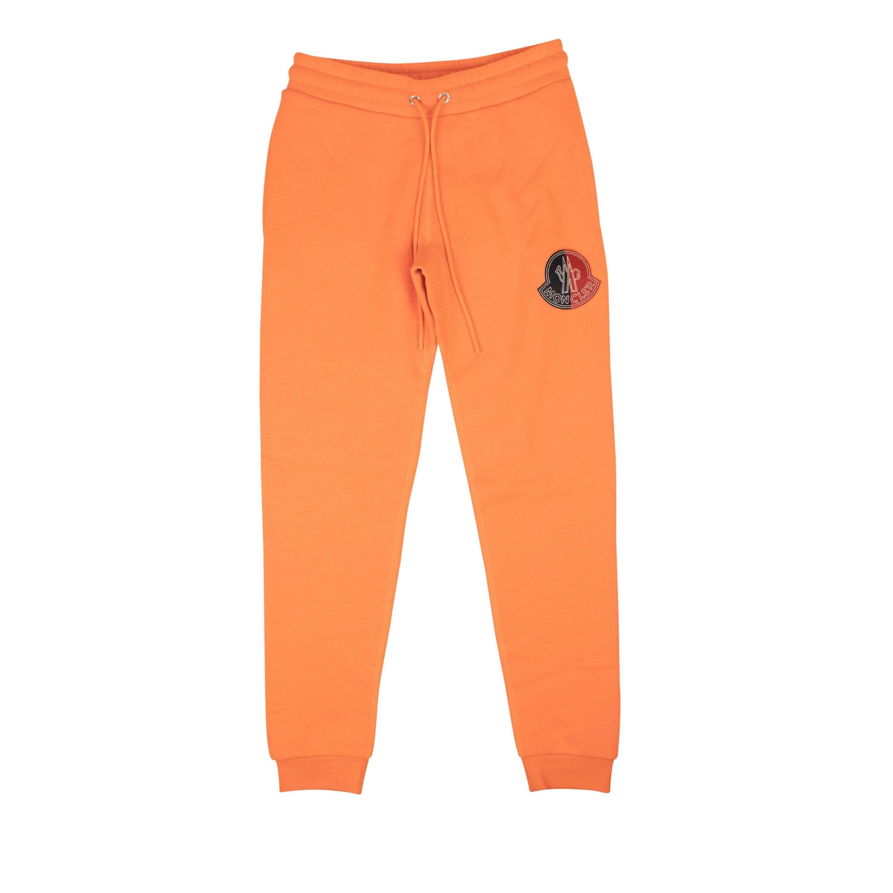 Moncler MNC-XBTM-0018/XXXL NWT MONCLER GENIUS Orange Cotton Logo Patch Relax Fit Sweatpants Size XXXL $775 MNC-XBTM-0018/XXXL