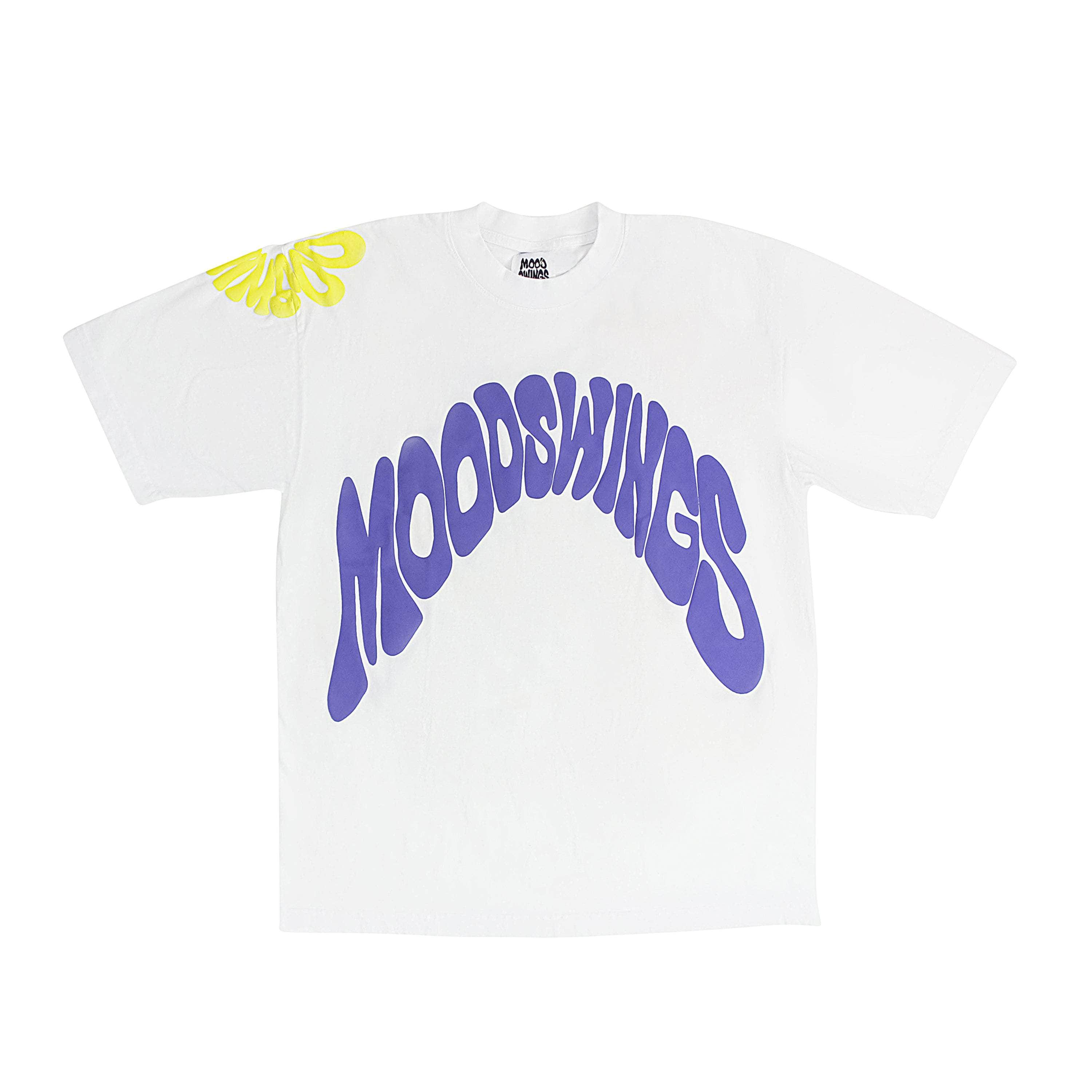 Mood Swings MSG-XTSH-0001/L MSG-XTSH-0001/L SWIRLTEE002 White Mood Swings Swirl Tee Size L MSG-XTSH-0001/L