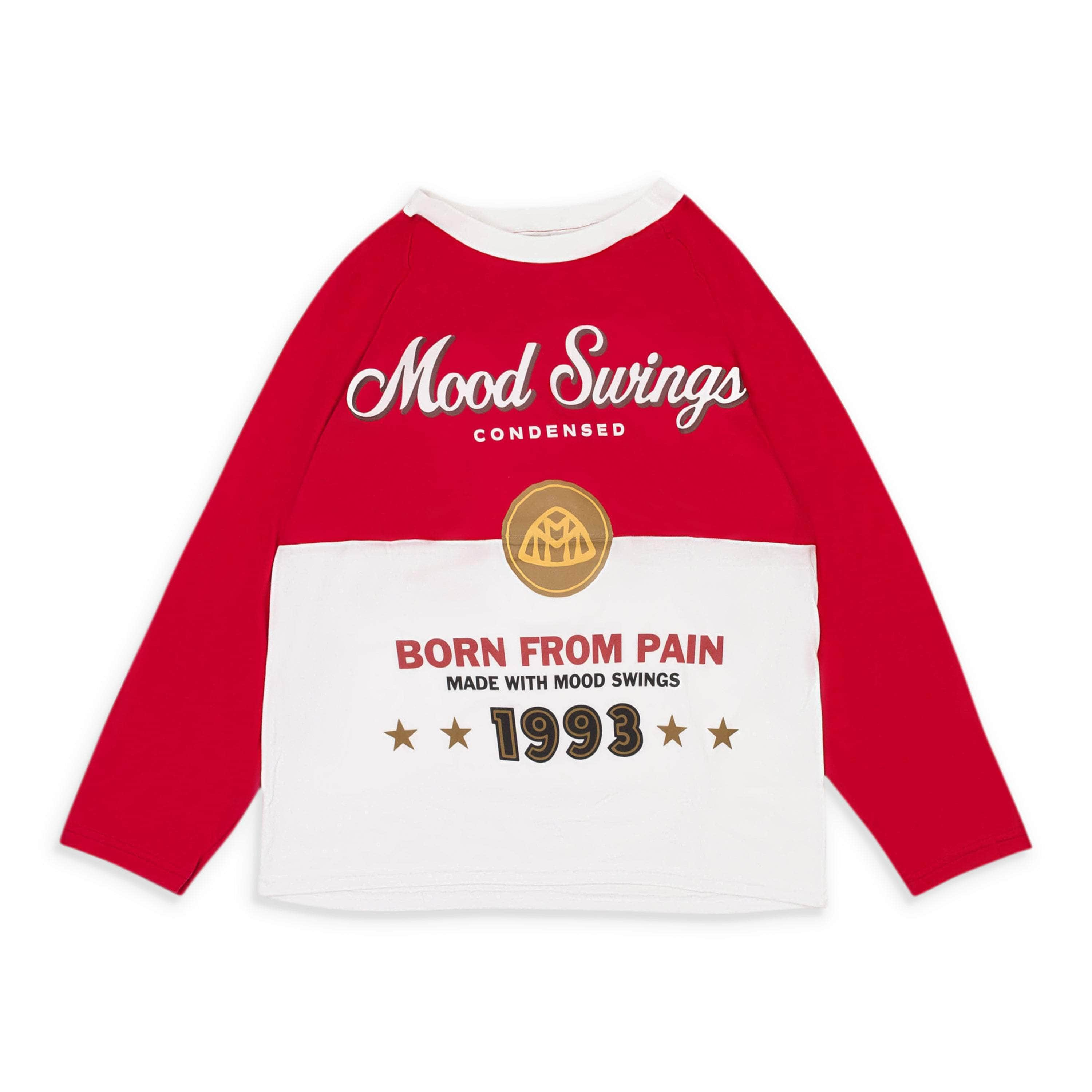 Mood Swings MSG-XTSH-0006/M MSG-XTSH-0006/M SICKORAG008 White/Red Mood Swings Born From Pain Soup L/S Tee Size M MSG-XTSH-0006/M