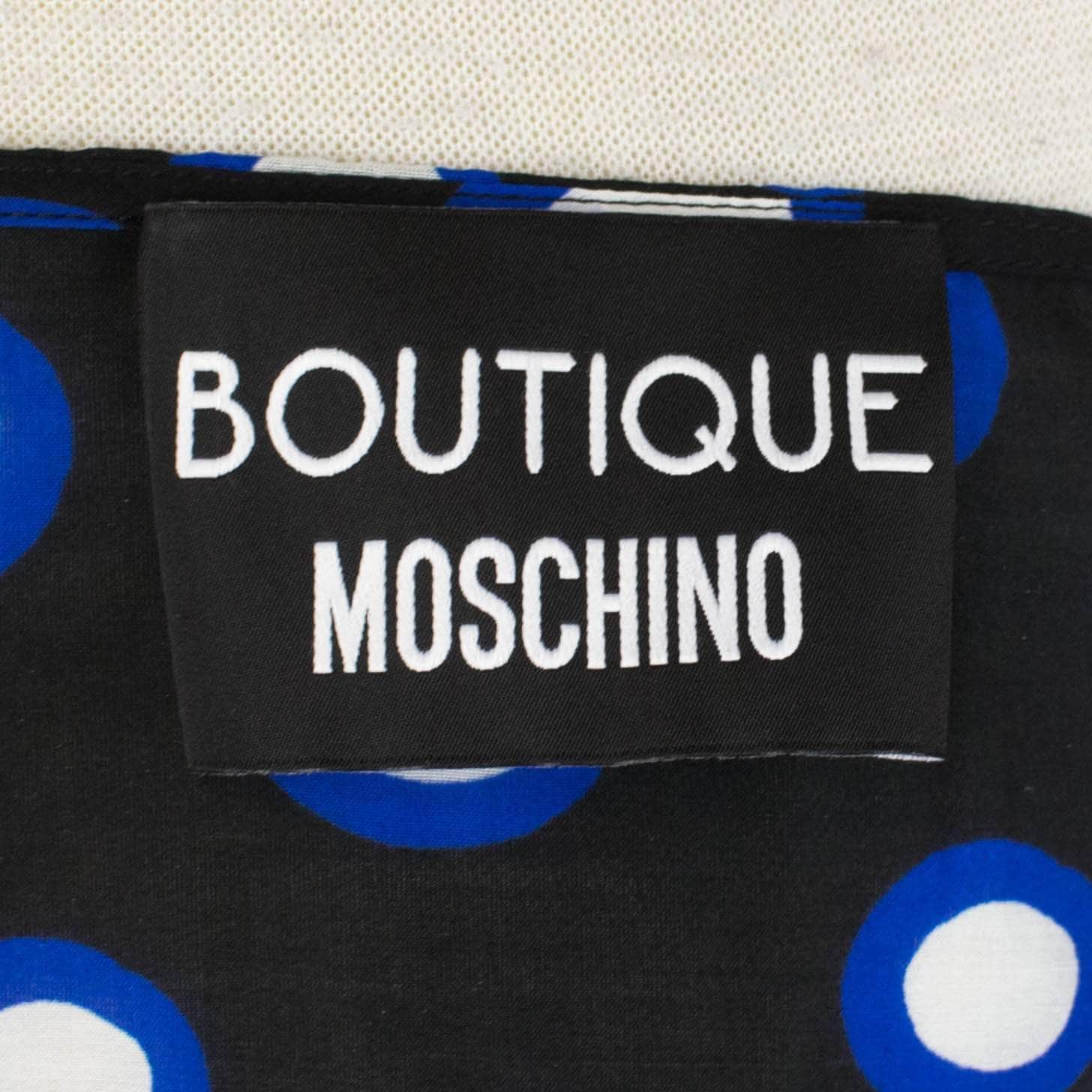 MOSCHINO BOUTIQUE chicmi, couponcollection, gender-womens, main-clothing, moschino-boutique, size-8-us-42-eu, under-250, womens-blouses 8 US / 42 EU MOSCHINO BOUTIQUE Women's Black 'Sleeveless Polka Dot' Blouse Top 54LE-1341/8 54LE-1341/8