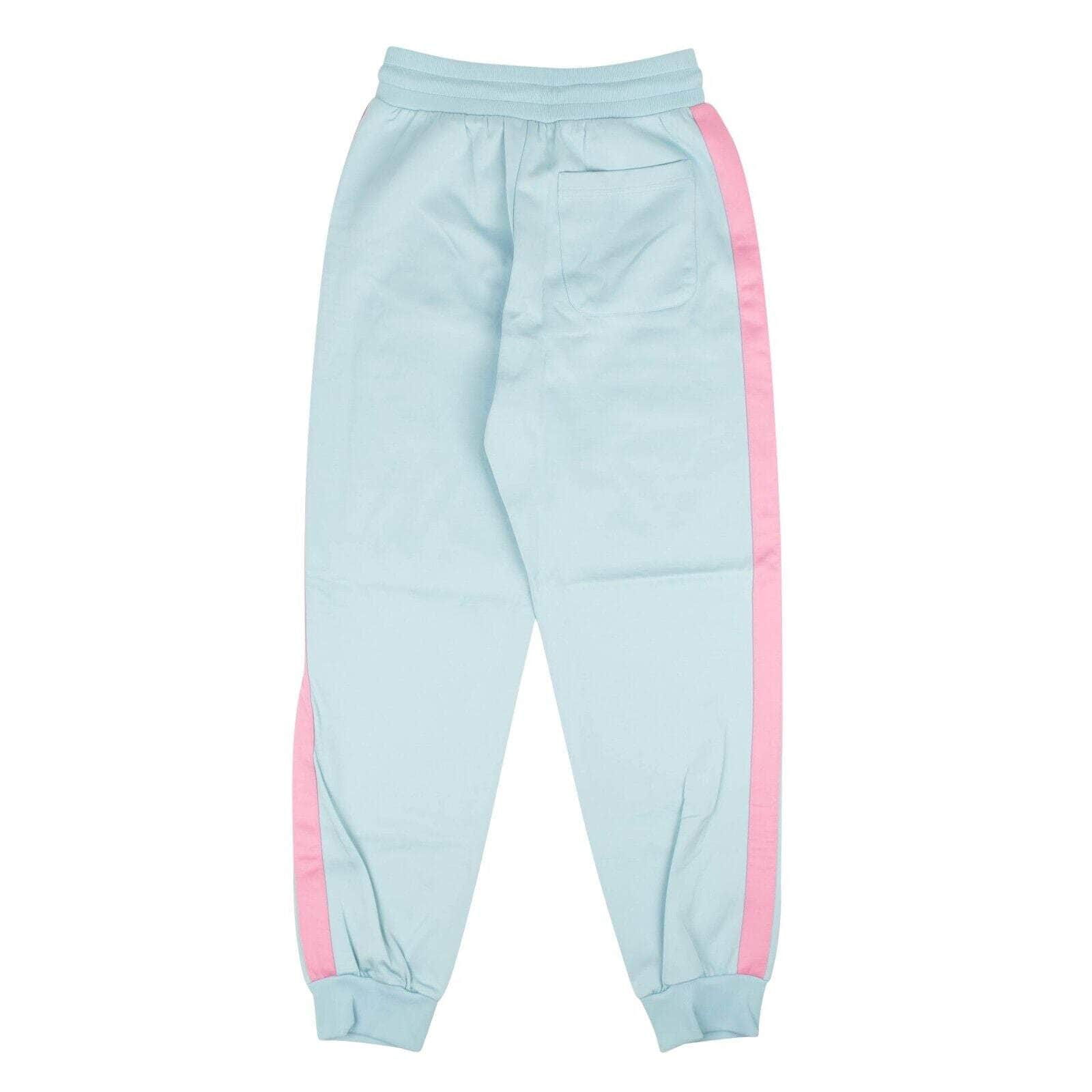 Moschino Couture 250-500, channelenable-all, chicmi, couponcollection, gender-womens, main-clothing, moschino-couture, size-38, size-44, womens-joggers-sweatpants Light Blue Side Stripe Bunny Patch Pants