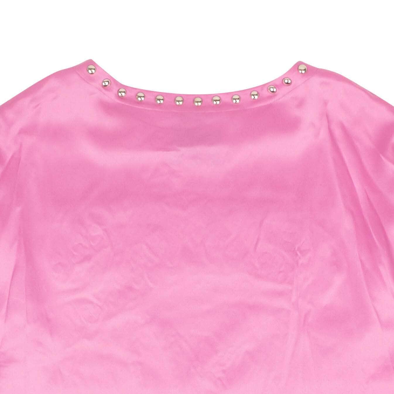 Moschino Couture 250-500, channelenable-all, chicmi, couponcollection, gender-womens, main-clothing, moschino-couture, size-42, size-46, womens-day-dresses Pink Nailhead Logo Bunny Silk Dress