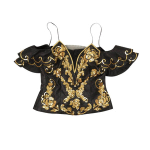 Moschino Couture 500-750, channelenable-all, chicmi, couponcollection, gender-womens, main-clothing, moschino-couture, size-38, size-40, size-42, size-44, womens-blouses Black Sequin Embroidered Top