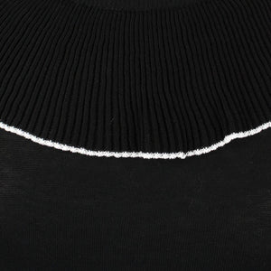 Moschino Dresses 8 US / 42 EU Cotton Short Sleeve Frill Neck Dress - Black 54LE-1338/8 54LE-1338/8