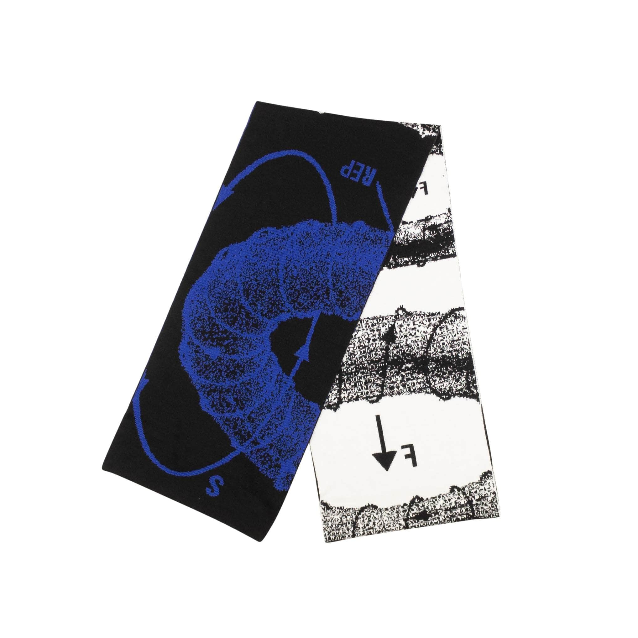 MSFTS Rep 95-MFR-3002/OS NWT MSFTS REP Black Blue & White Anti-Gravity Scarf Size OS $150 95-MFR-3002/OS