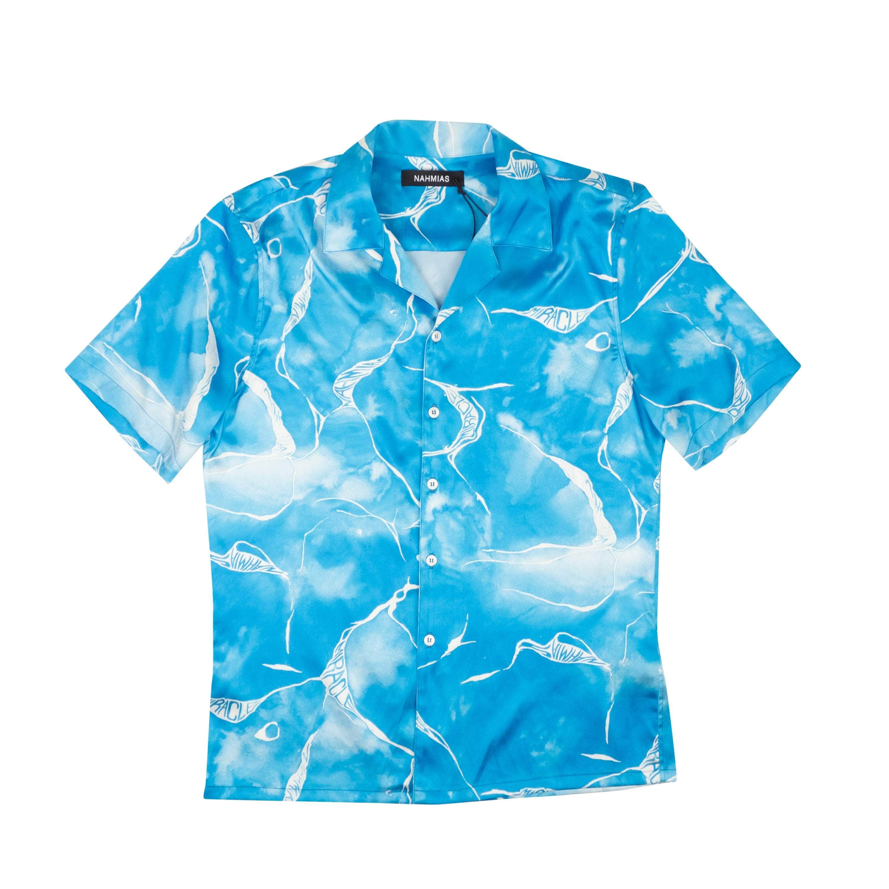 Nahmias 250-500, channelenable-all, chicmi, couponcollection, gender-mens, main-clothing, mens-shoes, nahmias, size-l, size-m, size-s, size-xl, size-xs, size-xxl Blue Miracle Tie Dye Silk Button Down Shirt