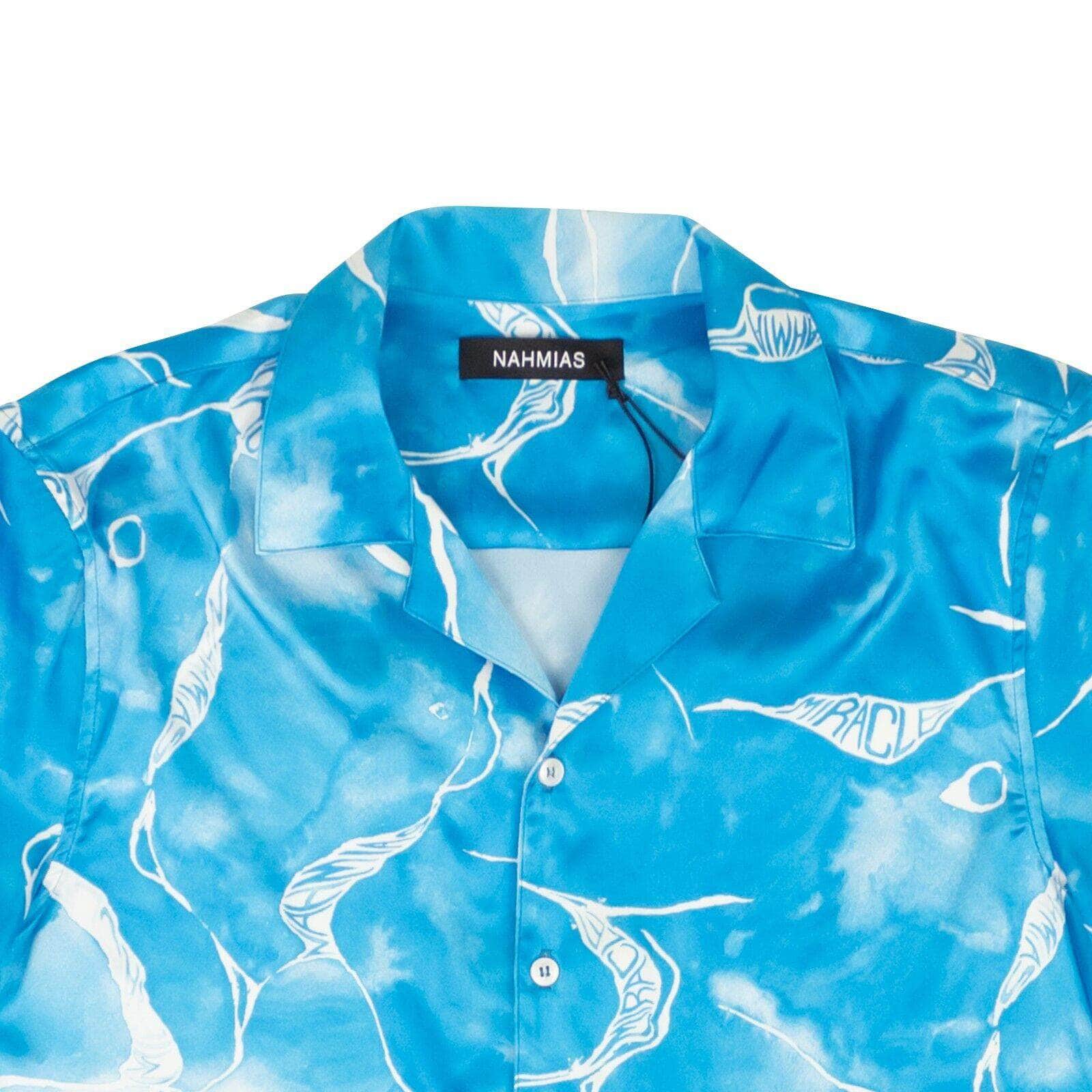 Nahmias 250-500, channelenable-all, chicmi, couponcollection, gender-mens, main-clothing, mens-shoes, nahmias, size-l, size-m, size-s, size-xl, size-xs, size-xxl Blue Miracle Tie Dye Silk Button Down Shirt