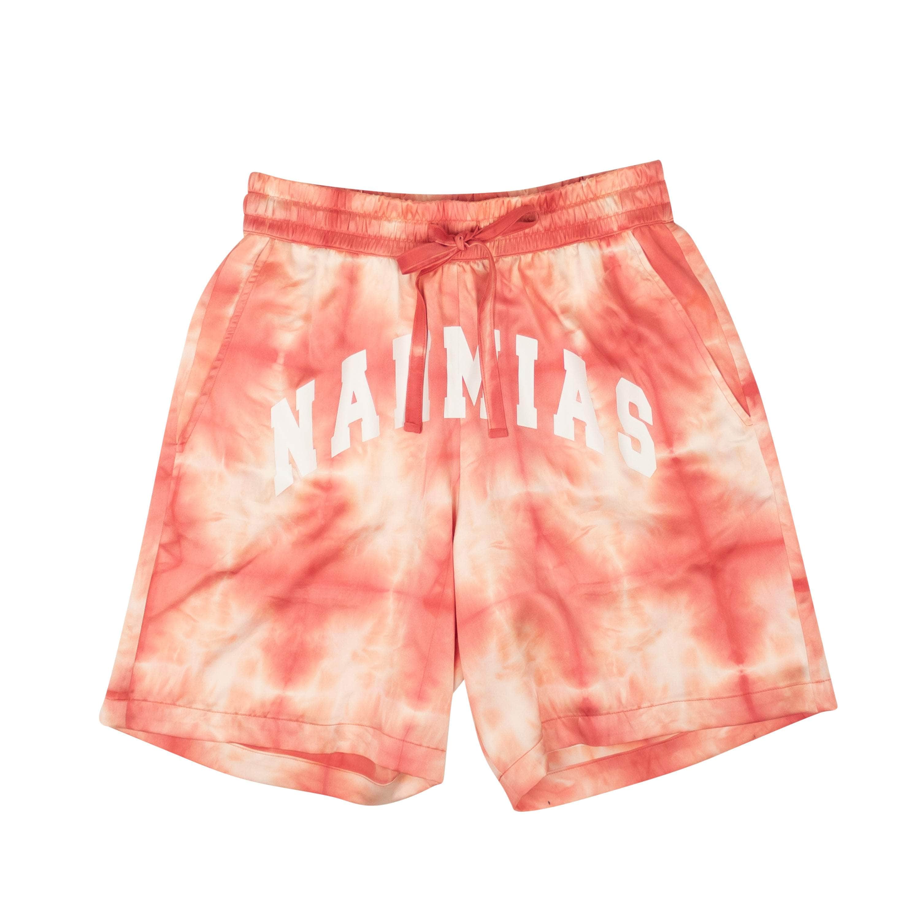 Nahmias channelenable-all, chicmi, couponcollection, gender-mens, main-clothing, mens-shoes, nahmias, size-l, size-m, size-s, size-xl, size-xxl, under-250 Red And White Graphic Logo Silk Shorts