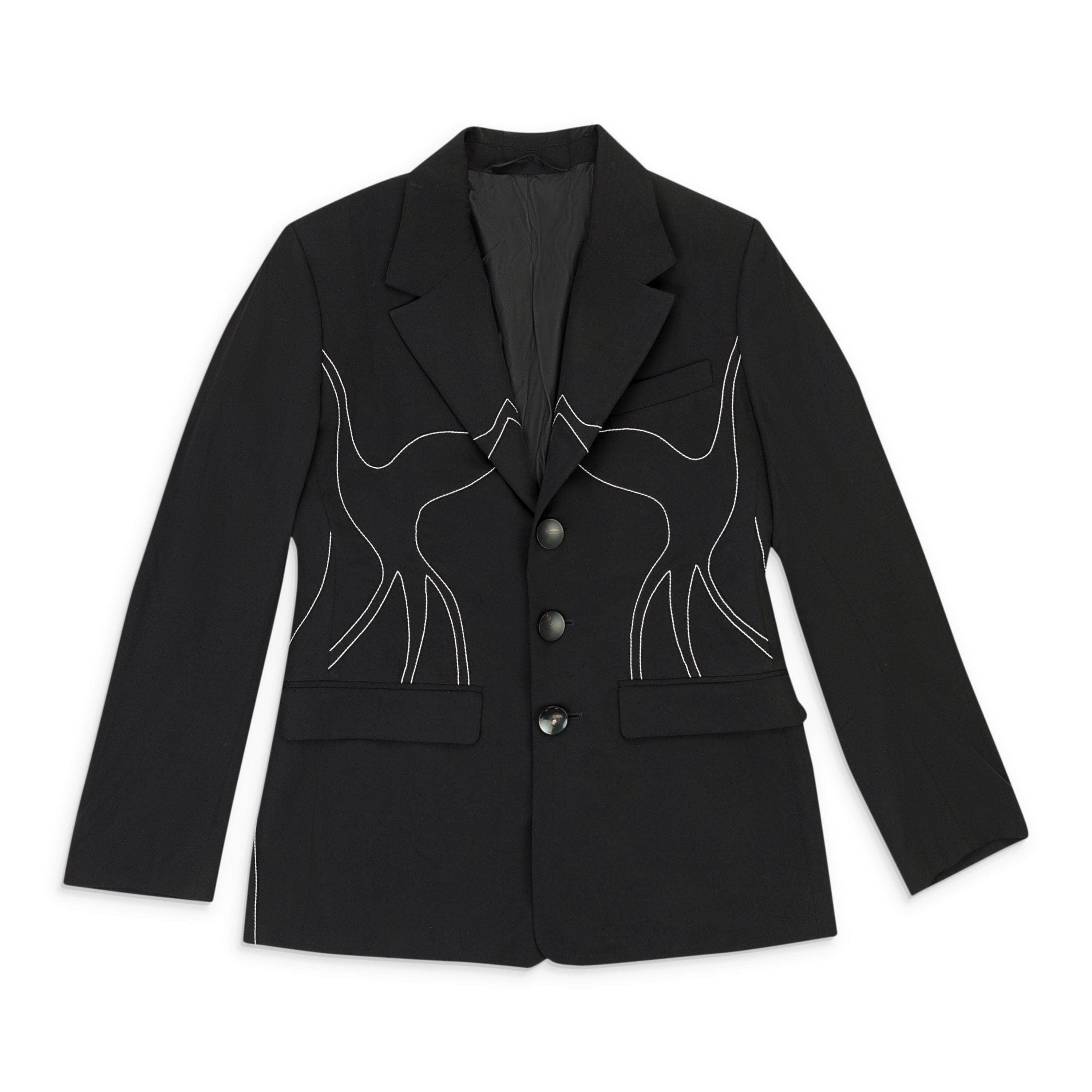 Namcheko 95-NKO-0001/L NWT NAMCHEKO BLACK SAQI SUIT JACKET SIZE L $2240 95-NKO-0001/L