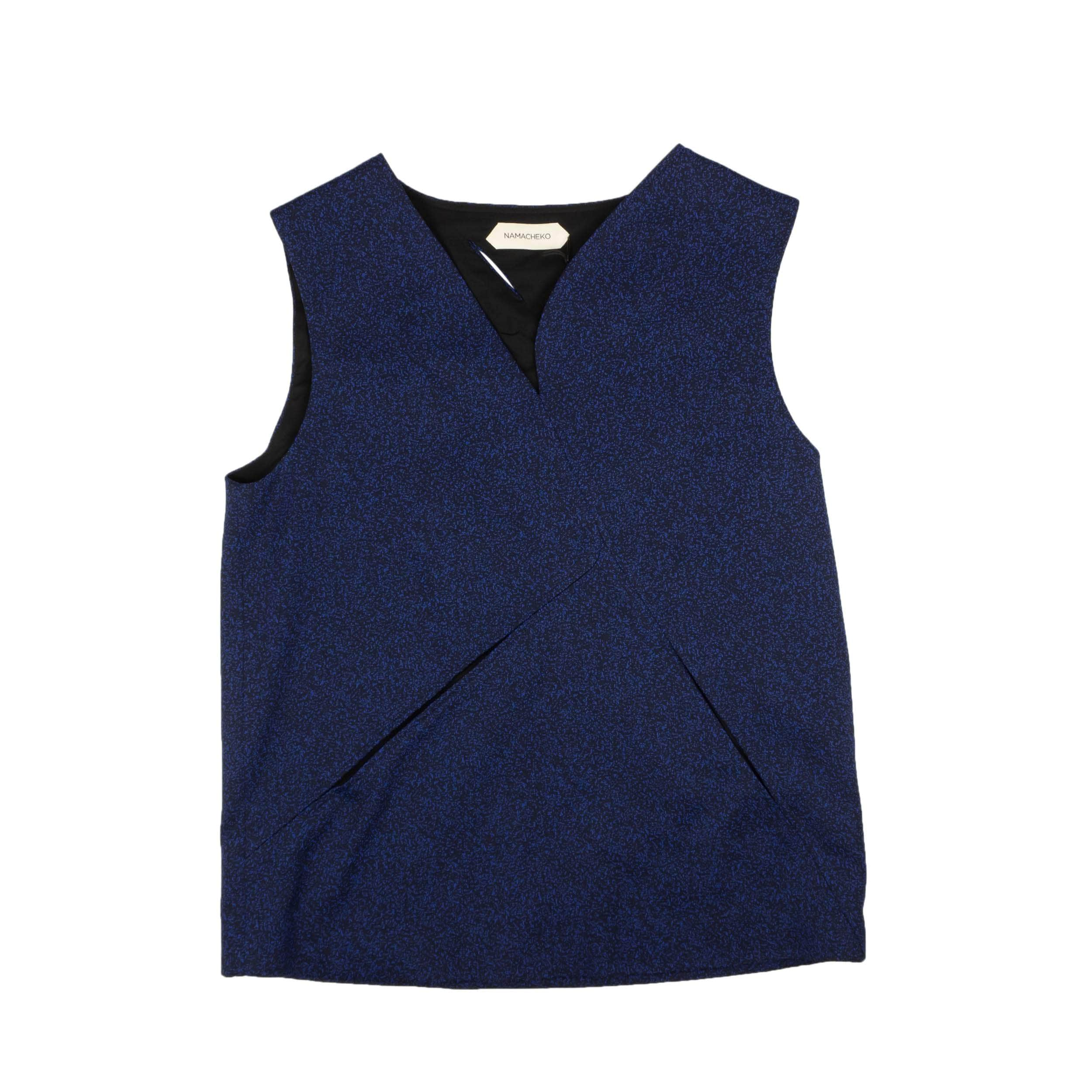 Namcheko 95-NKO-0003/L NWT NAMCHEKO Black & Blue Tasebar Sweater Vest Size L $930 95-NKO-0003/L