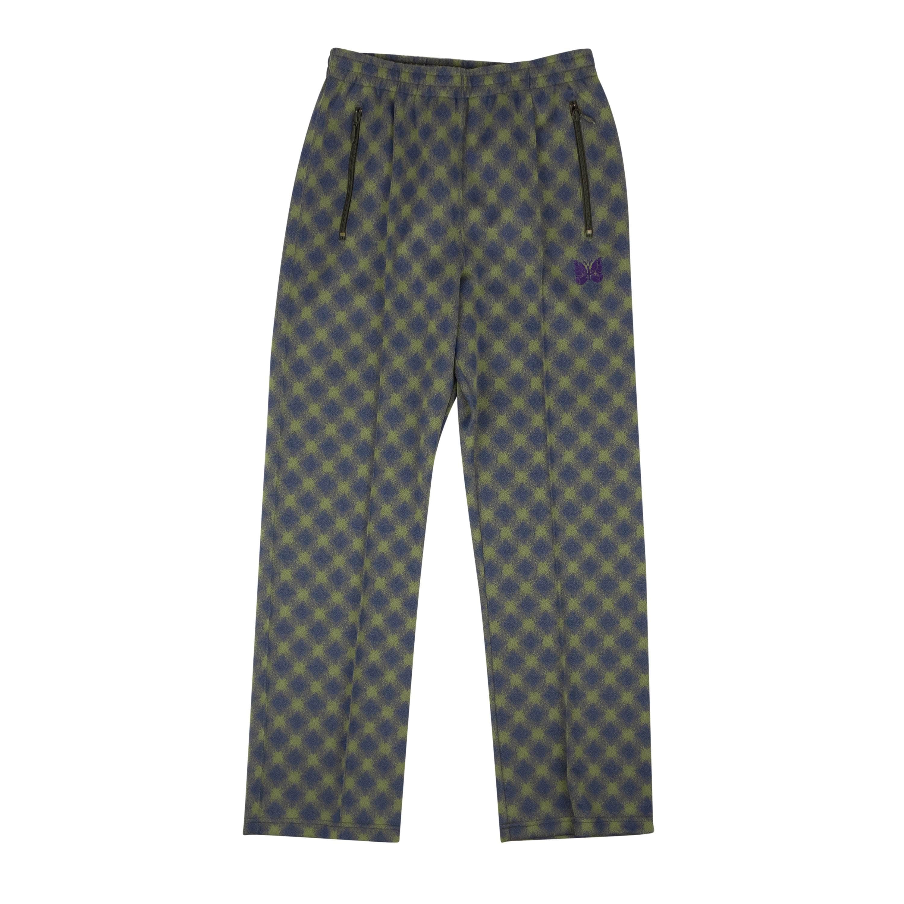 Needles 250-500, channelenable-all, chicmi, couponcollection, gender-mens, main-clothing, mens-shoes, mens-track-pants, needles, size-l, size-s, size-xs S / LQ225_BLUE Blue Monogram Jacquard Classic Track Pants NDL-XBTM-0004/S NDL-XBTM-0004/S