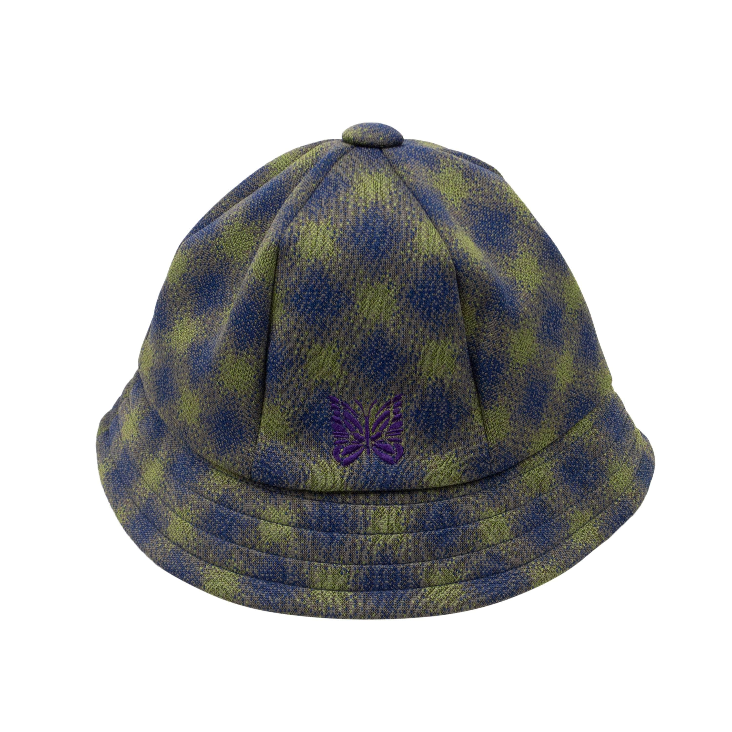 Needles NDL-XACC-0004/M NWT NEEDLES Blue And Olive Green Bermuda Hat Size M $175 NDL-XACC-0004/M