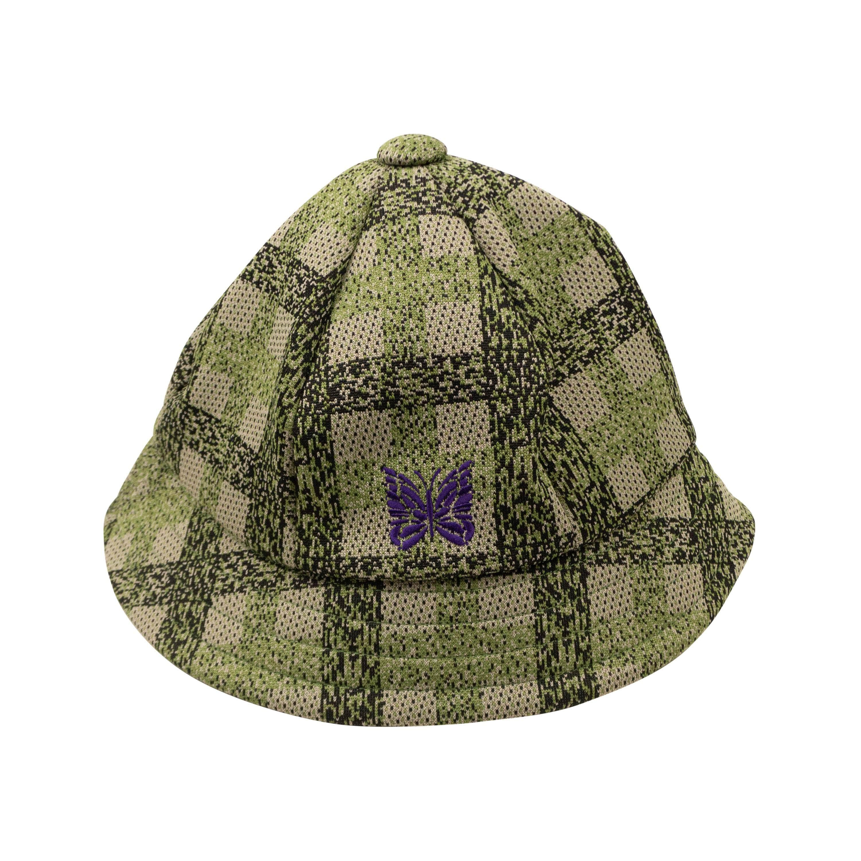 Needles NDL-XACC-0006/L NWT Needles Olive Bermuda Hat Bias Plaid Size L $155 NDL-XACC-0006/L