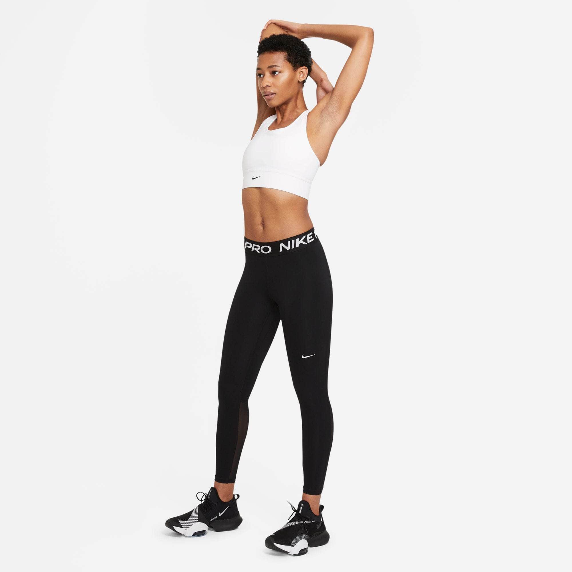 Nike APPAREL Nike Pro Mid-Rise Mesh-Paneled Leggings - Women's
