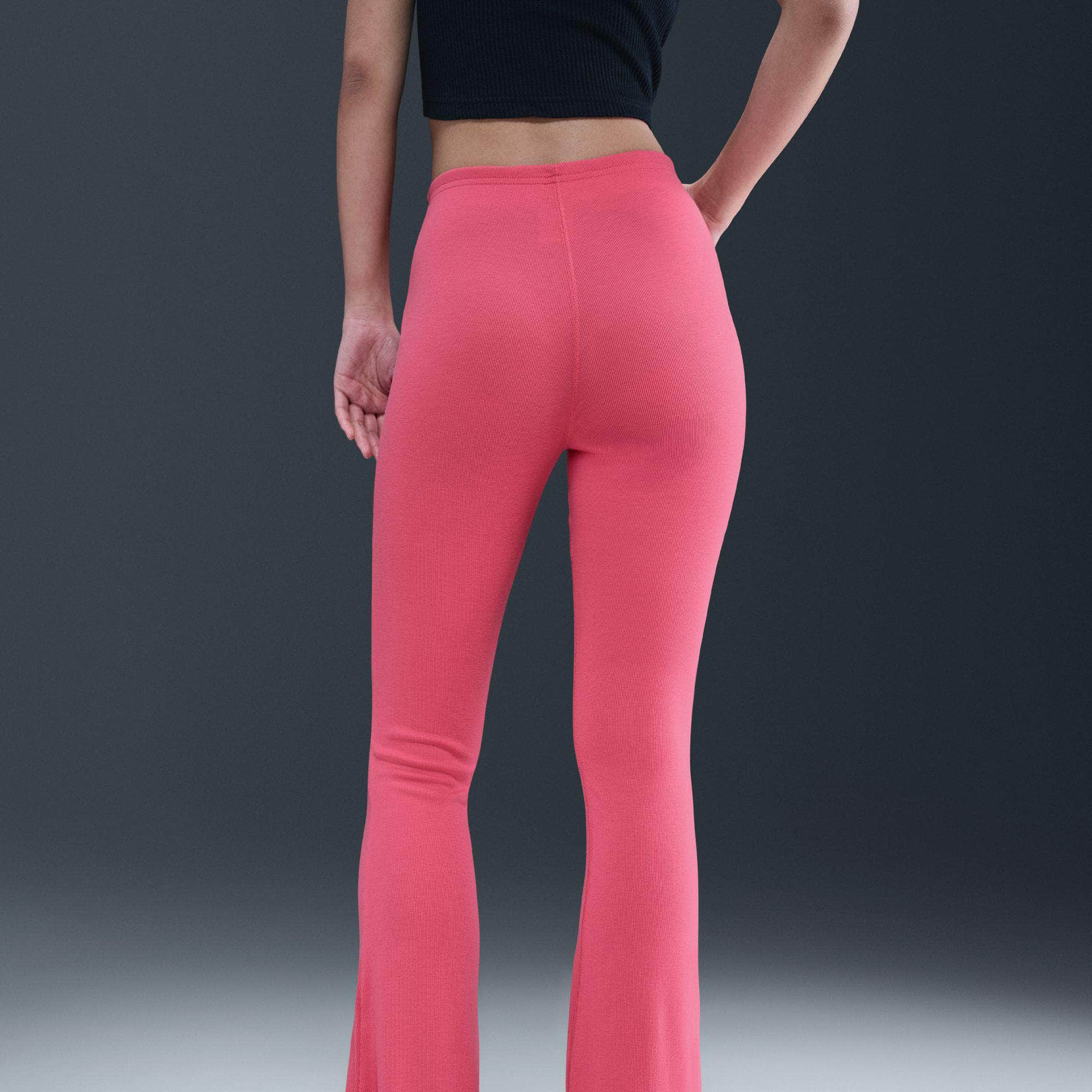 ★★Nike★★ Sportswear Chill Knit Tight Mini Rib Flare Legg Nike Sportswear Chill Knit Women's Tight Mini-Rib Flared