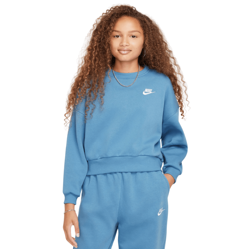 Nike APPAREL Nike Sportswear Club Fleece Boxy Crew-Neck Sweatshirt - Girl's