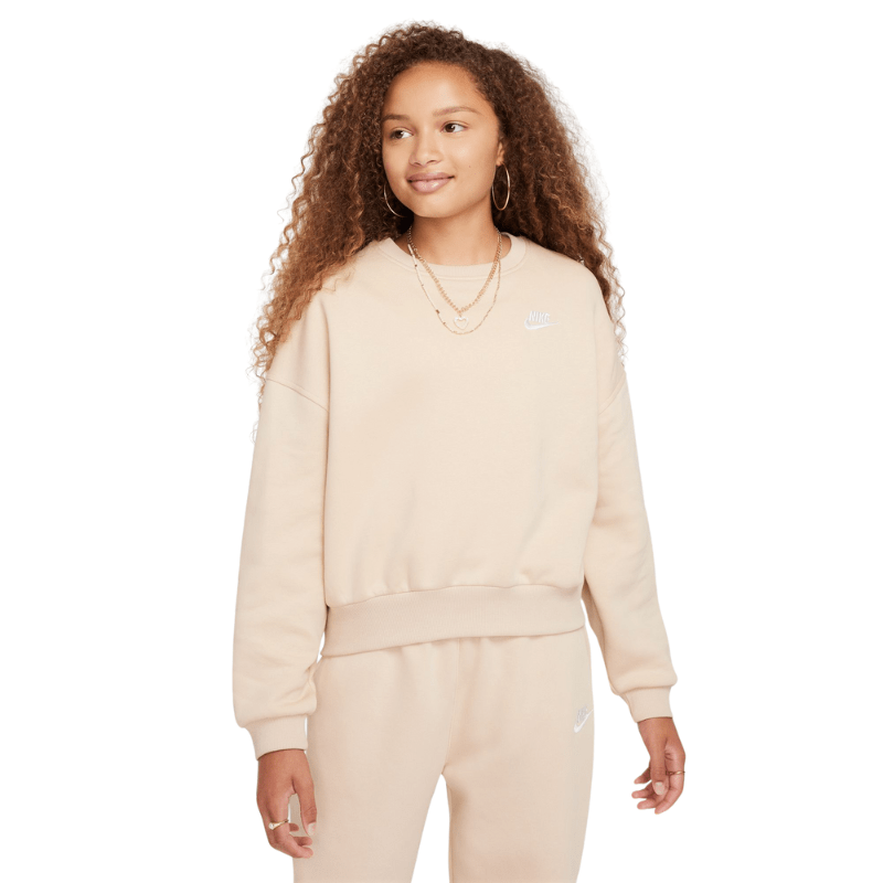 Nike APPAREL Nike Sportswear Club Fleece Boxy Crew-Neck Sweatshirt - Girl's