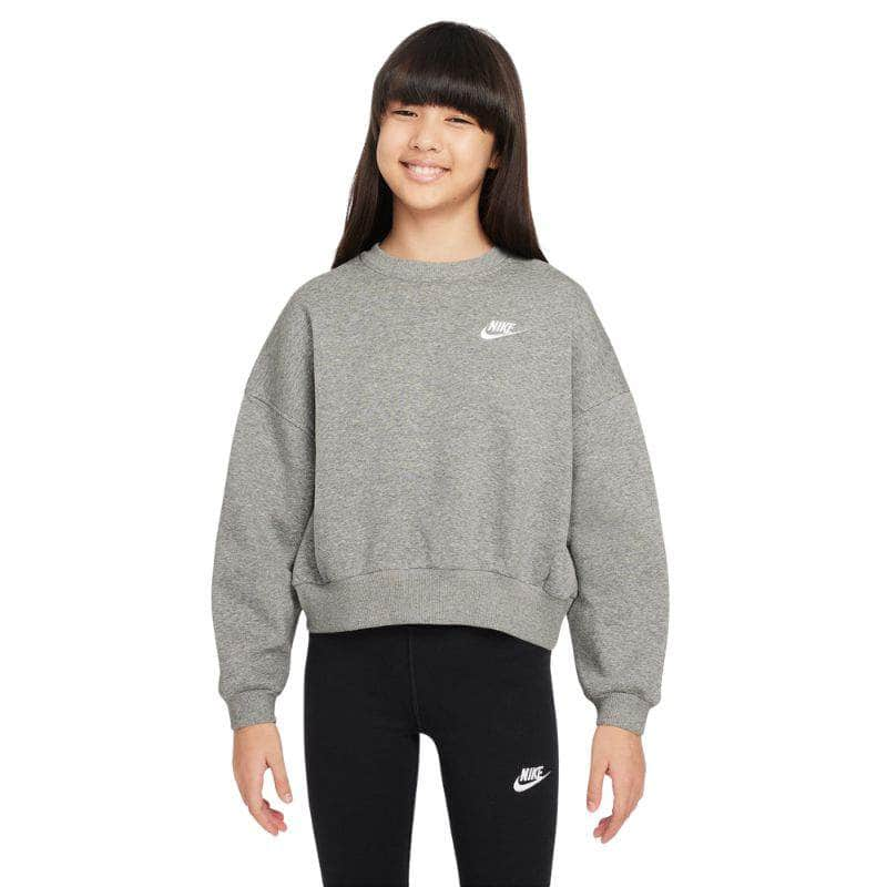 Nike APPAREL Nike Sportswear Club Fleece Boxy Crew-Neck Sweatshirt - Girl's