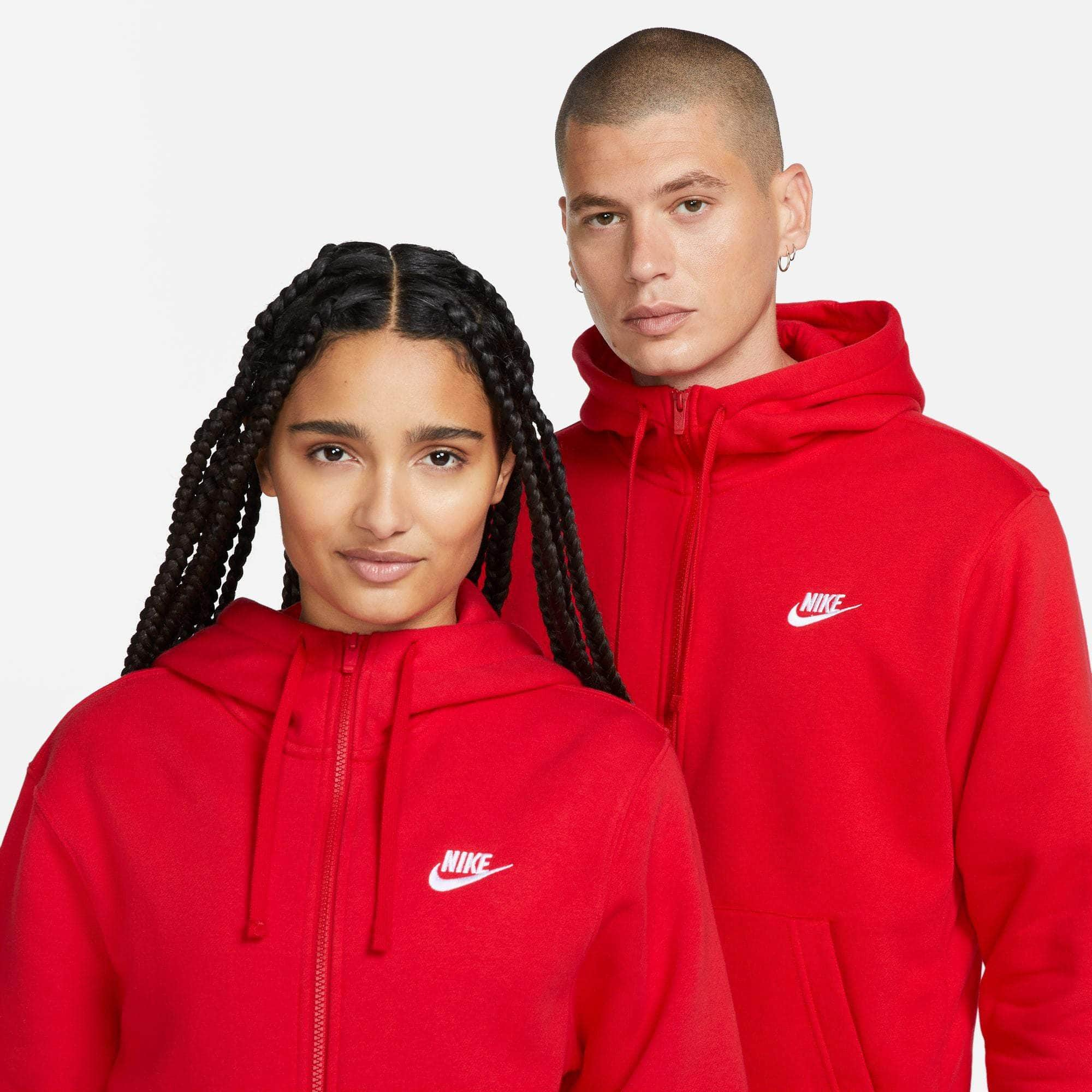 All red fashion nike suit