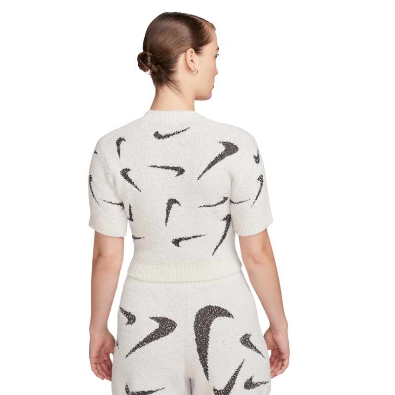 Nike Sportswear Phoenix Cozy Bouclé Slim Cropped Knit ShortSleeve Top