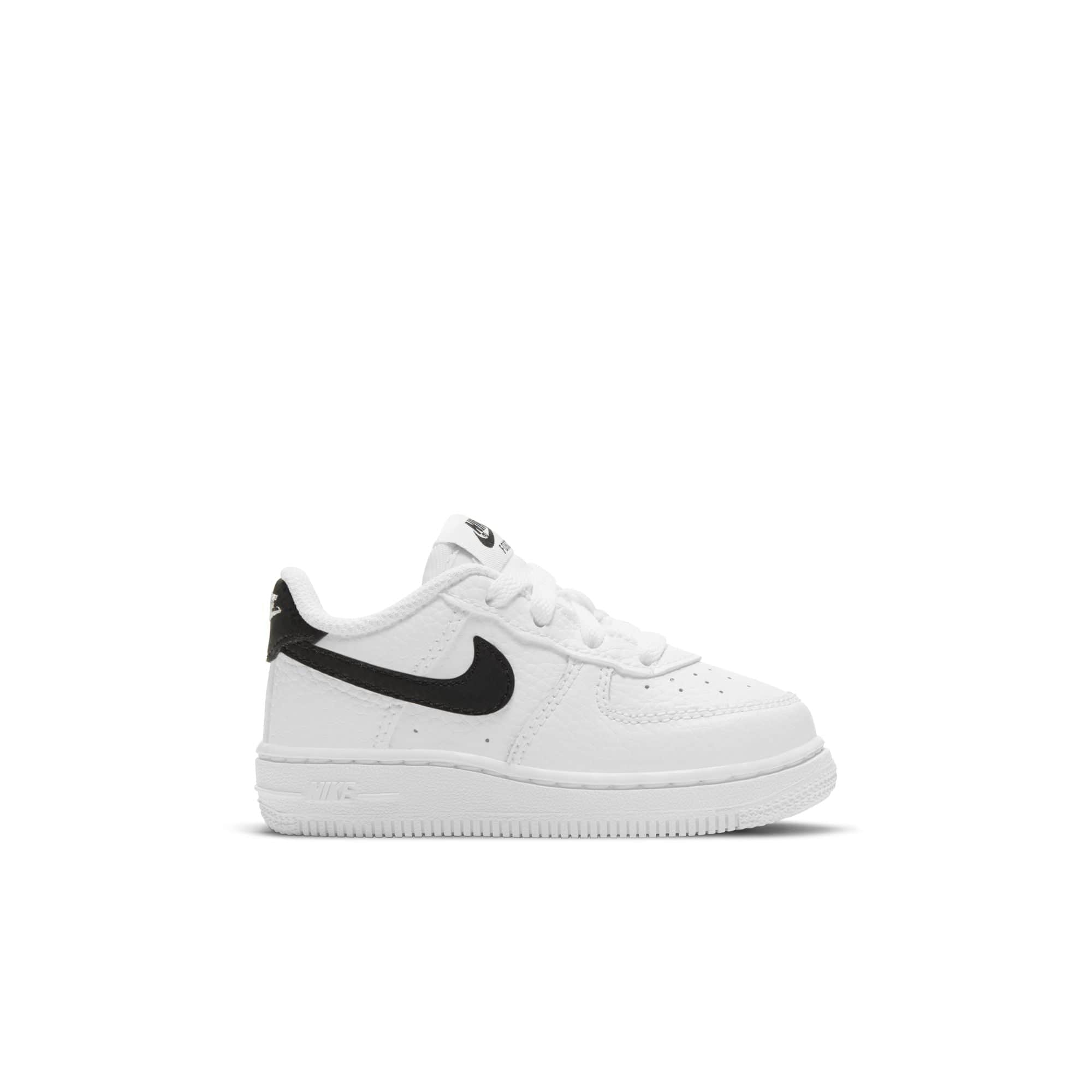 Nike Air Force 1 Low White Black Swoosh - Toddler's TD GBNY