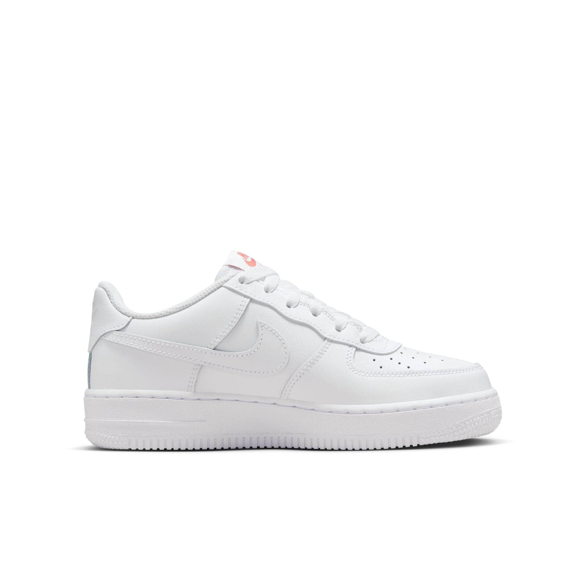 Nike Footwear Nike Air Force 1 Low "White Rainbow Lace Swoosh" - Boy's Grade School