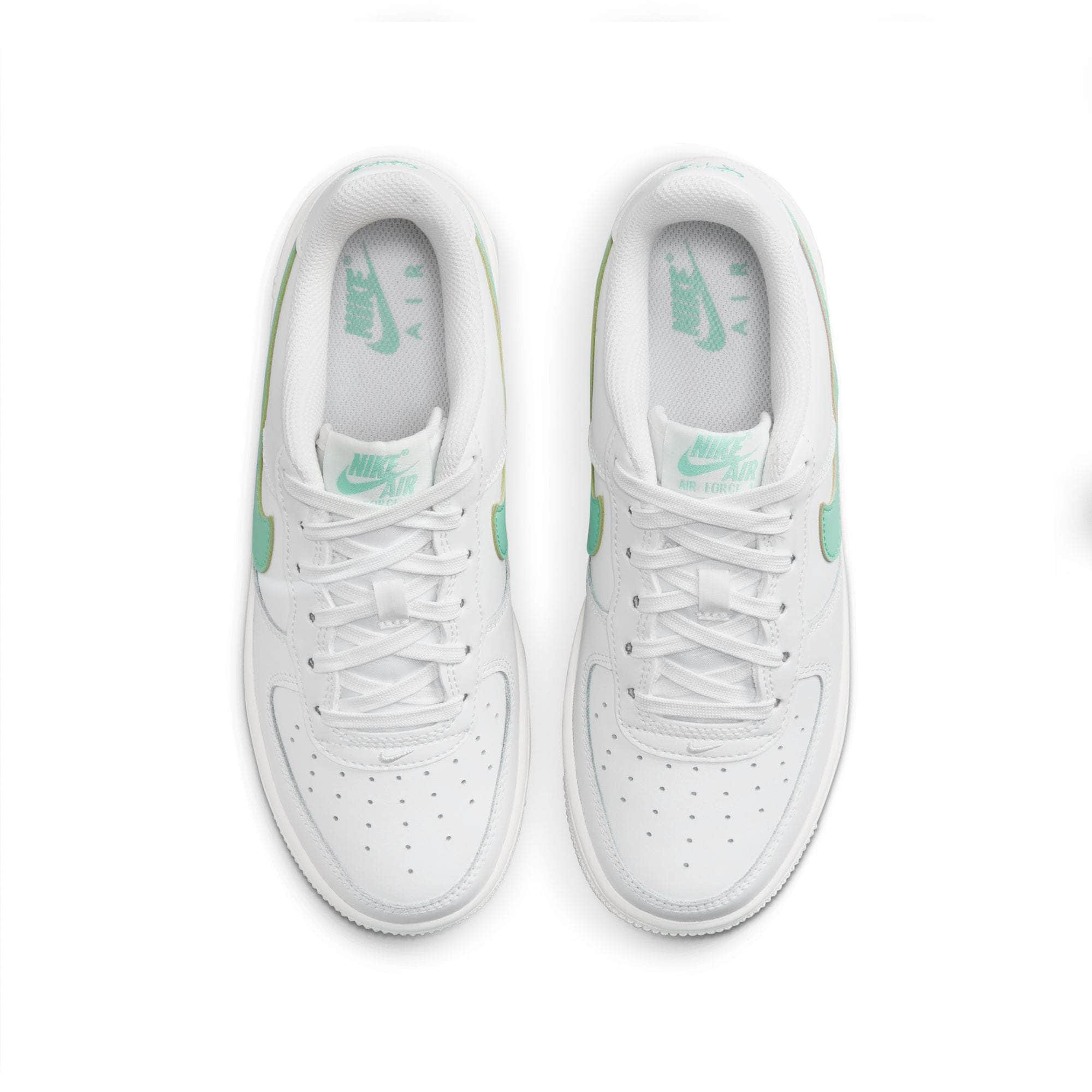 nike FOOTWEAR Nike Air Force 1 " White Emerald Rise" - Boy's GS