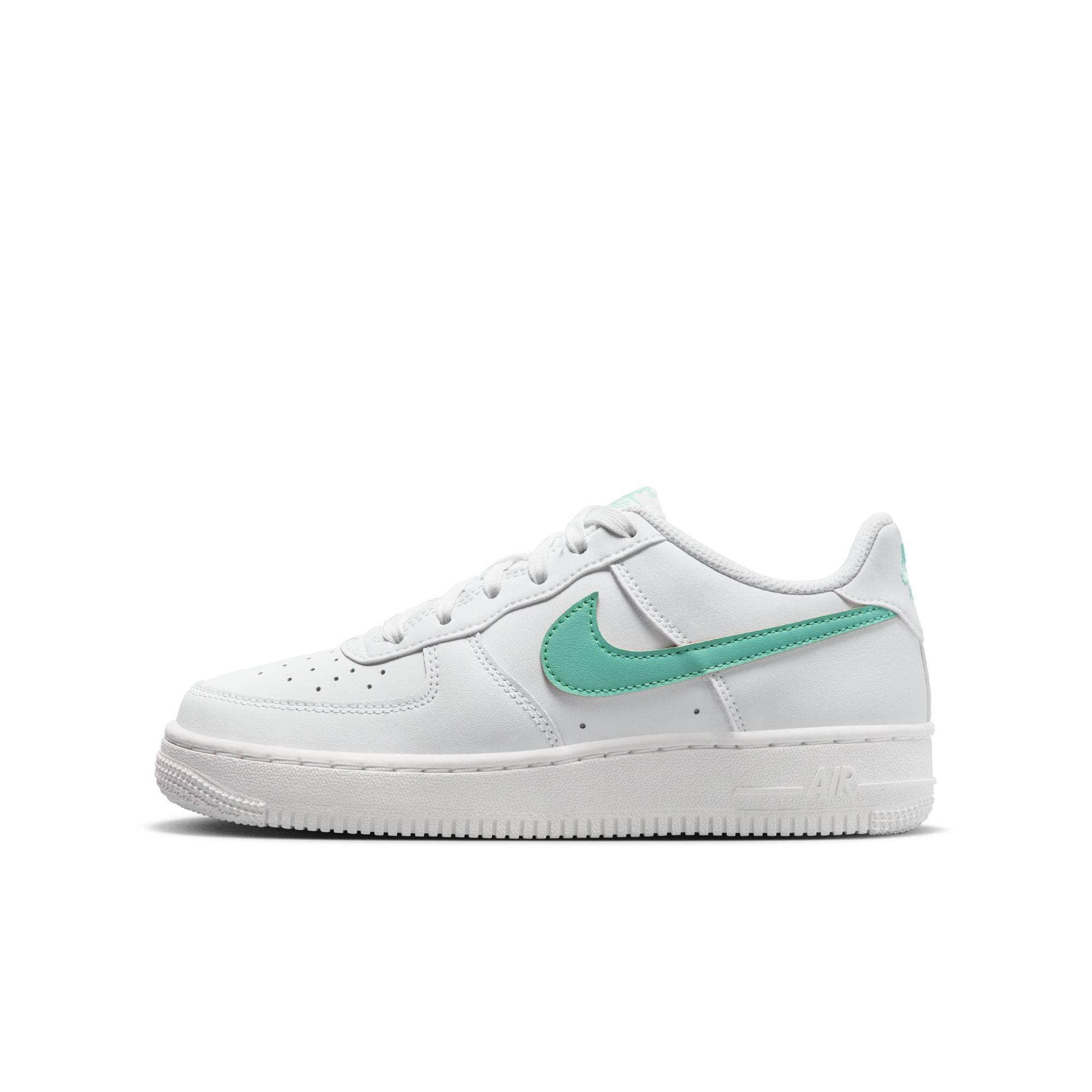 nike FOOTWEAR Nike Air Force 1 " White Emerald Rise" - Boy's GS