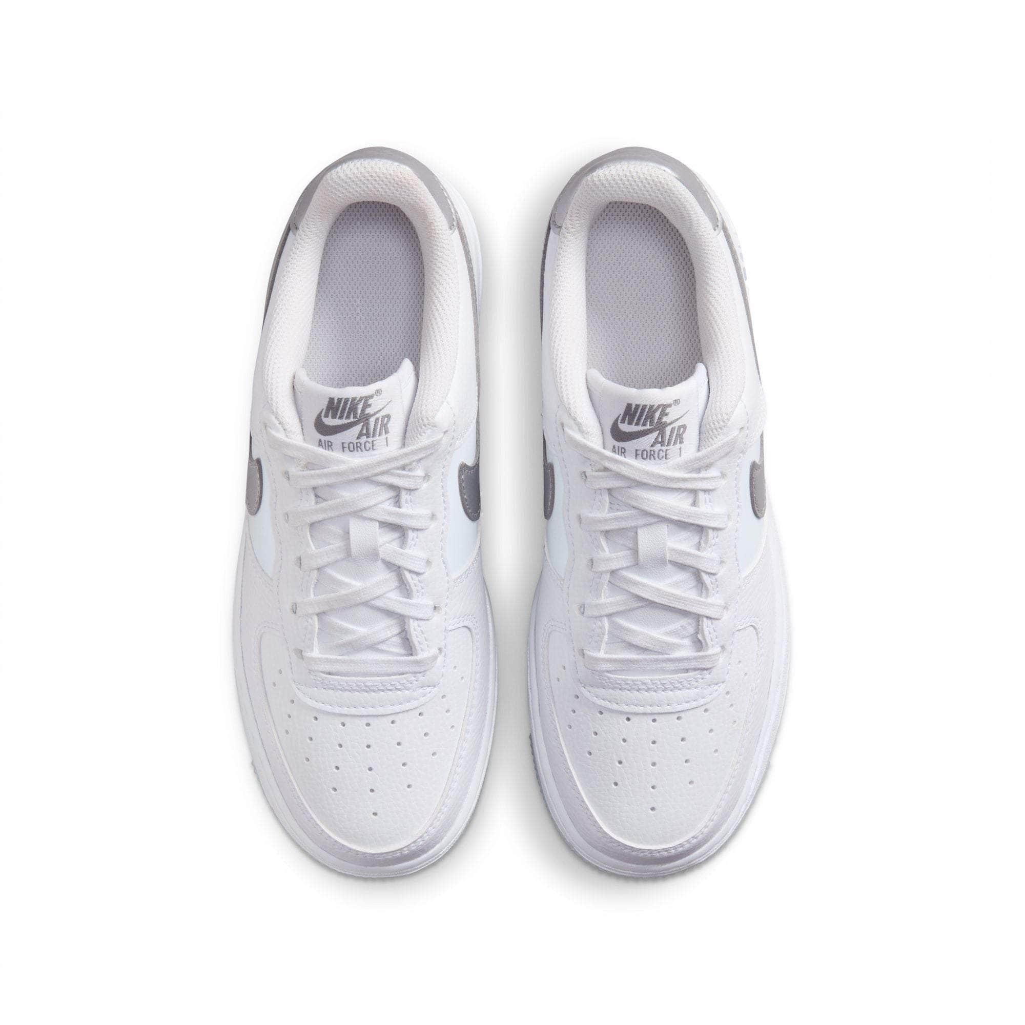 Nike FOOTWEAR Nike Air Force 1 "White & Football Grey" - Boy's Grade School