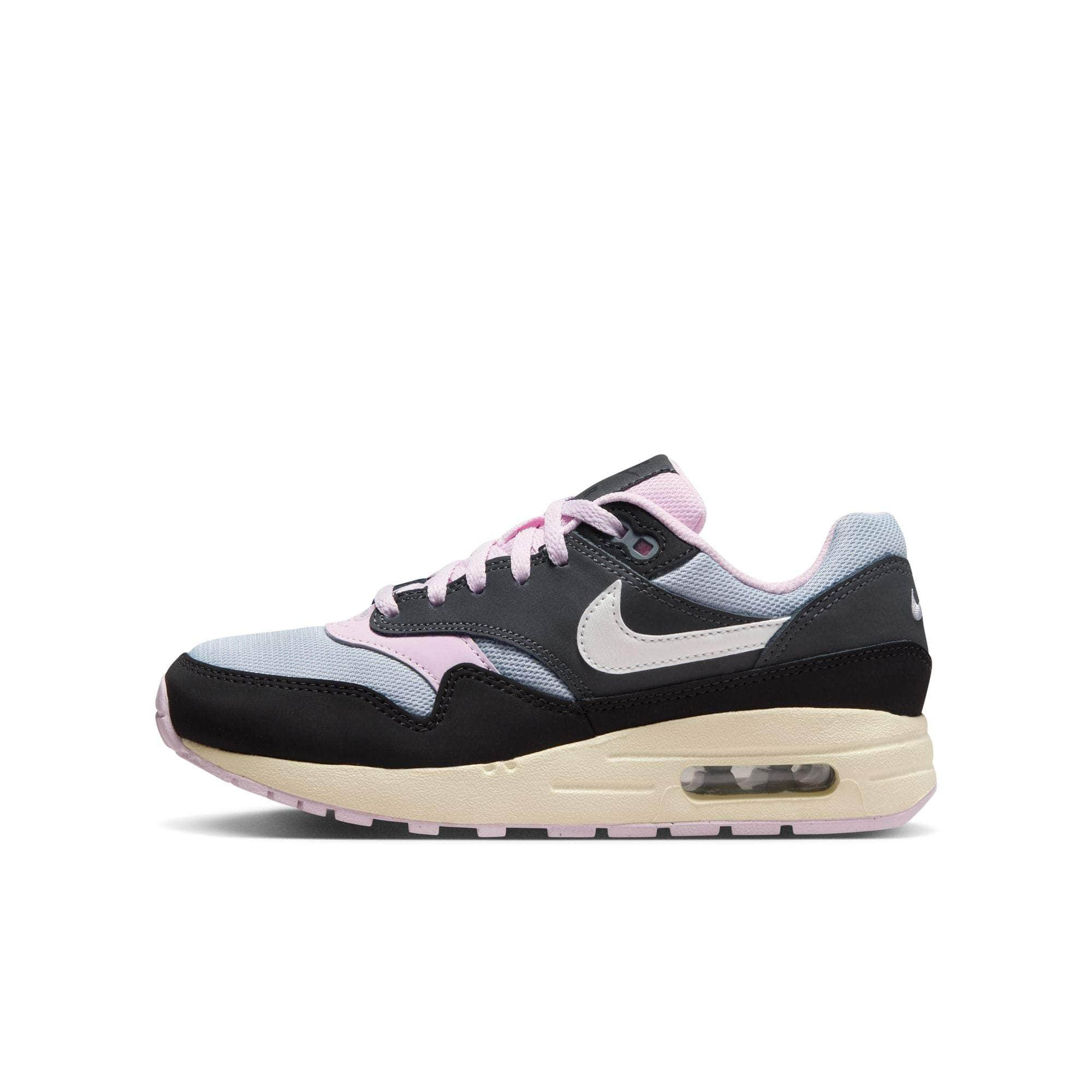 Nike FOOTWEAR Nike Air Max 1 "Black Anthracite pink Foam" - Boy's Grade School