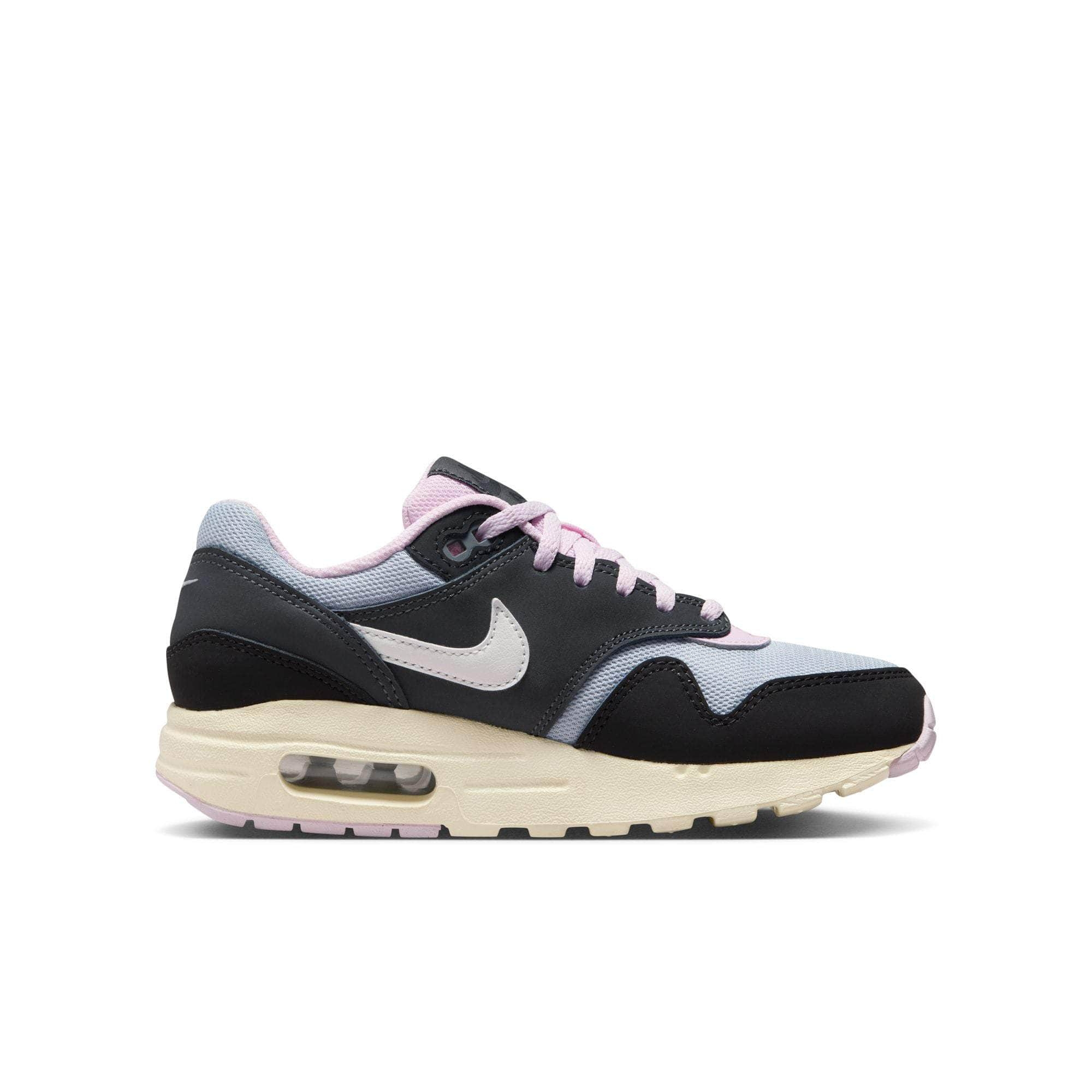 Nike FOOTWEAR Nike Air Max 1 "Black Anthracite pink Foam" - Boy's Grade School