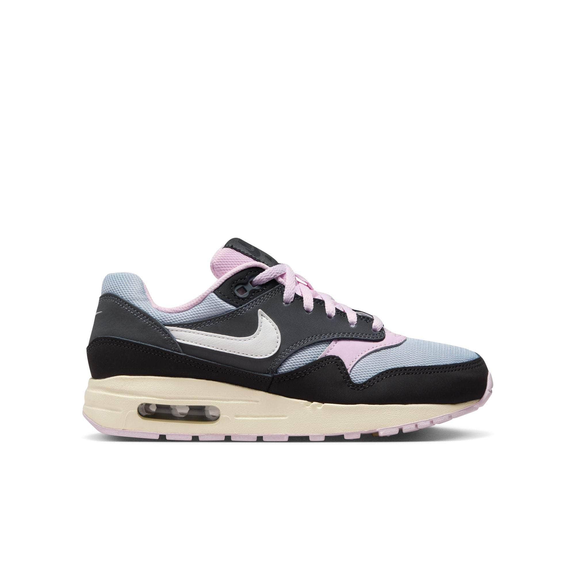 Nike FOOTWEAR Nike Air Max 1 "Black Anthracite pink Foam" - Boy's Grade School