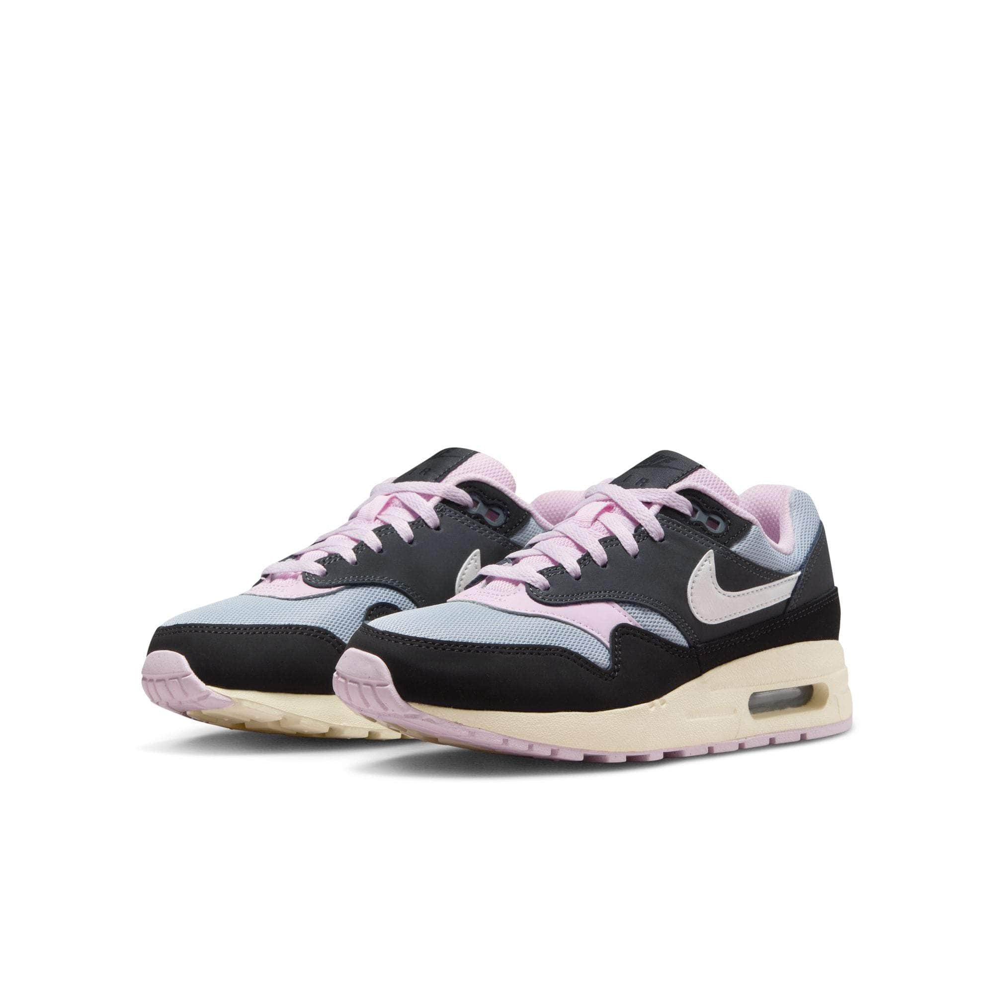 Nike FOOTWEAR Nike Air Max 1 "Black Anthracite pink Foam" - Boy's Grade School