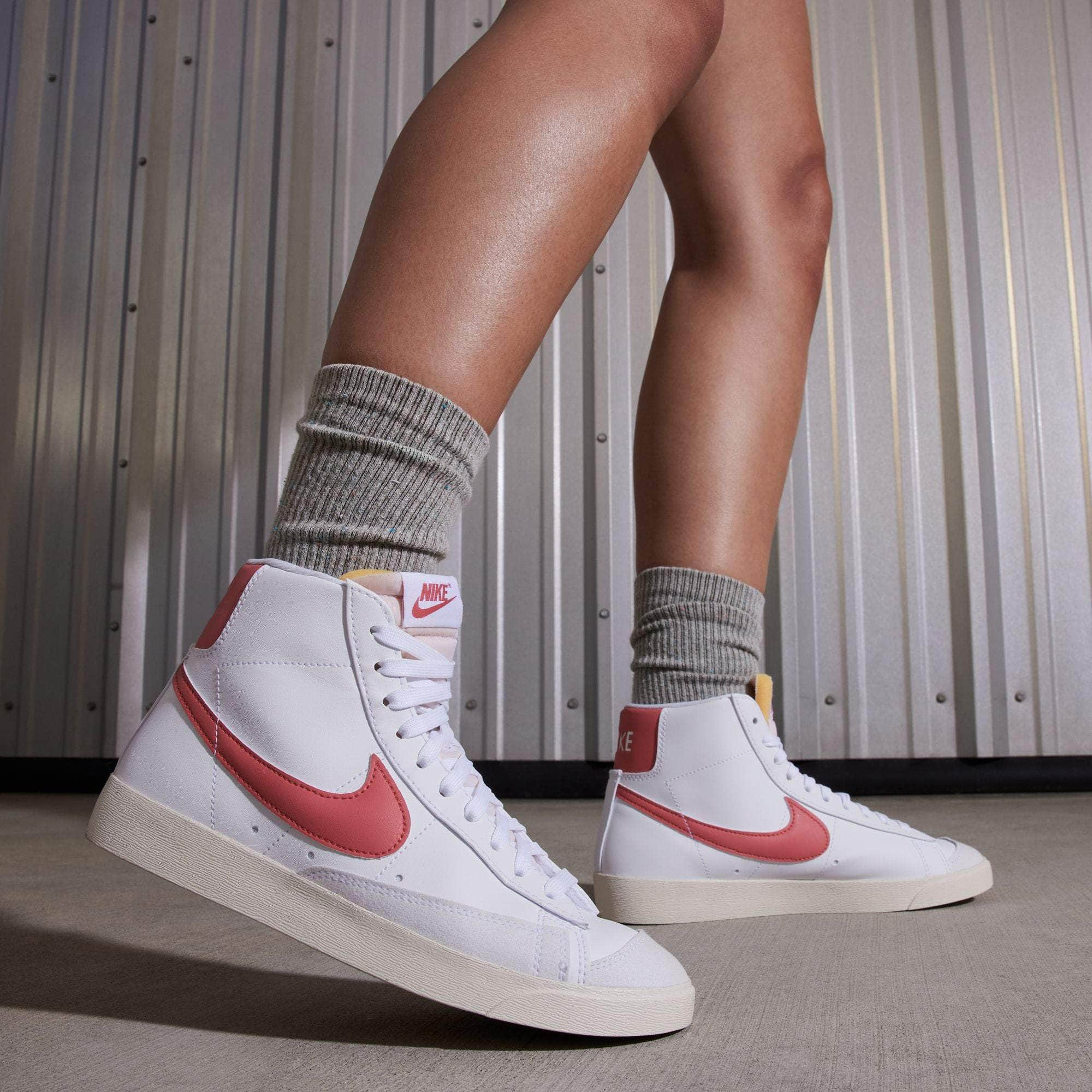 Nike FOOTWEAR Nike Blazer Mid 77 "White Red Stardust" - Women's