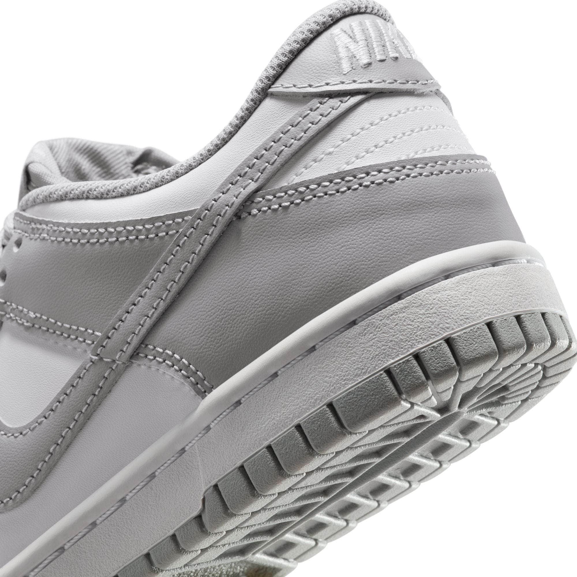 Nike FOOTWEAR Nike Dunk Low White Light Smoke Grey - Kid's Grade School
