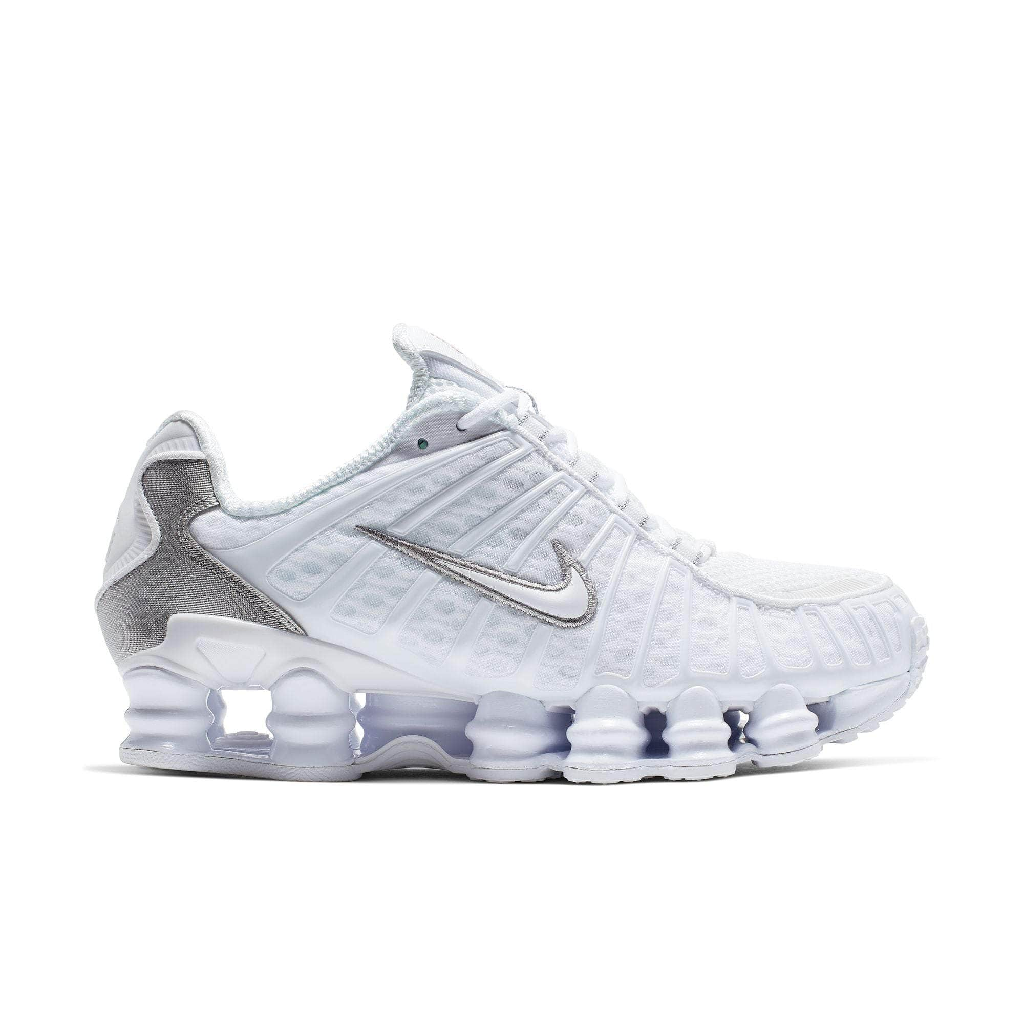 NIKE FOOTWEAR Nike Shox TL "White Metallic Silver Max Orange" - Women's